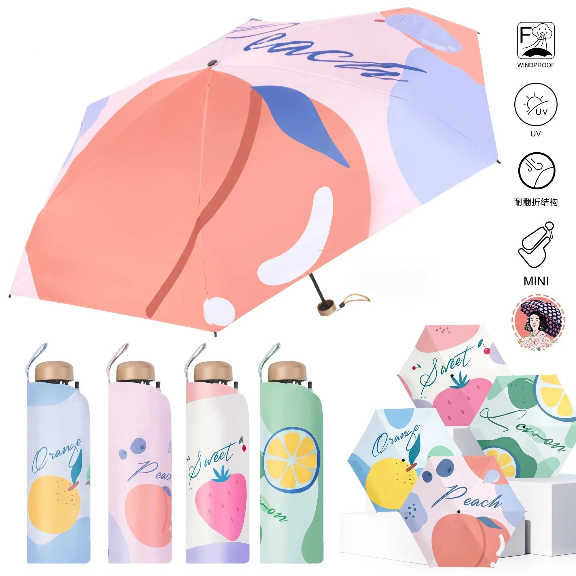 Fruity Mini Sun Protection Umbrella - Image 13