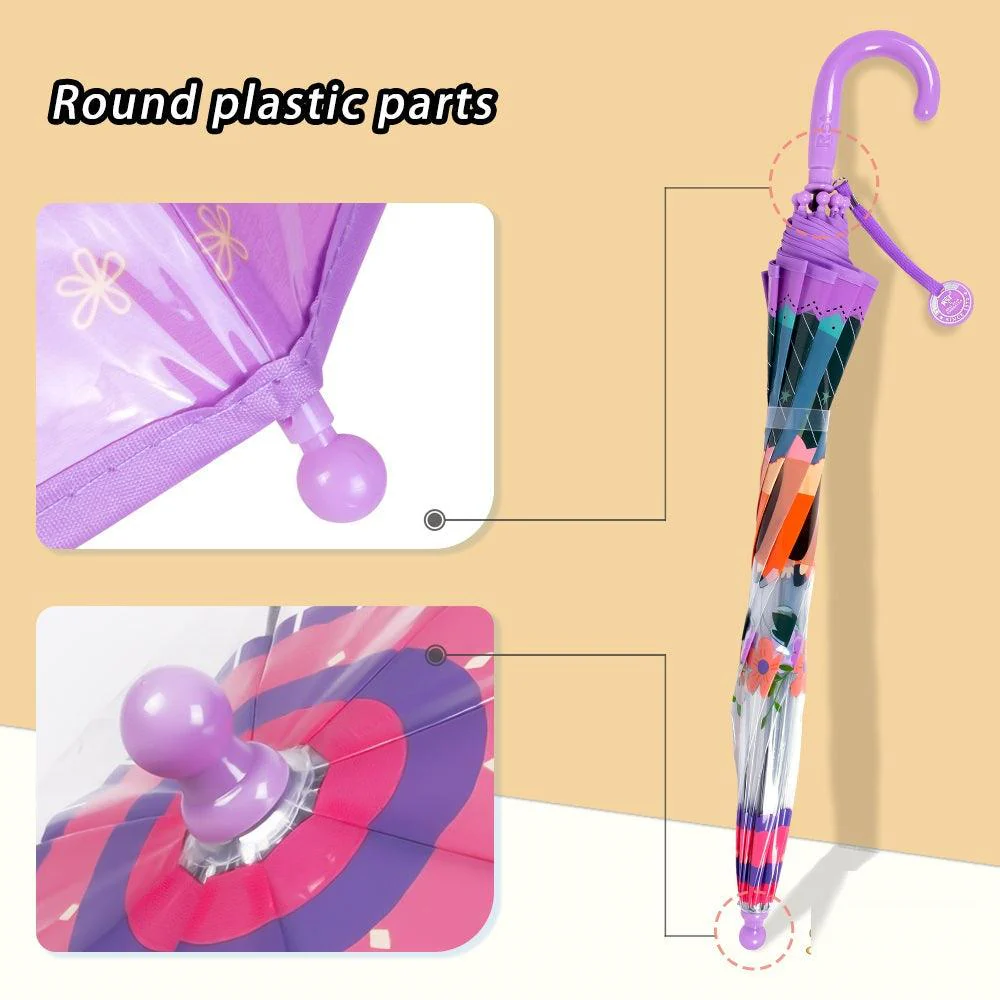 Kids Clear Dome Umbrella with Fun Animal Prints - Image 7