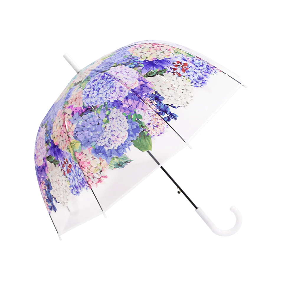 Hydrangea Transparent Umbrella - Image 3