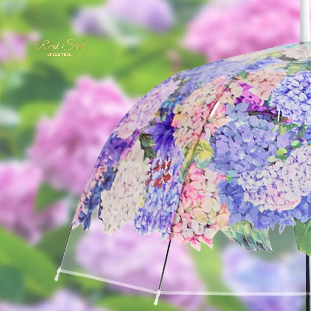 Hydrangea Transparent Umbrella - Image 6