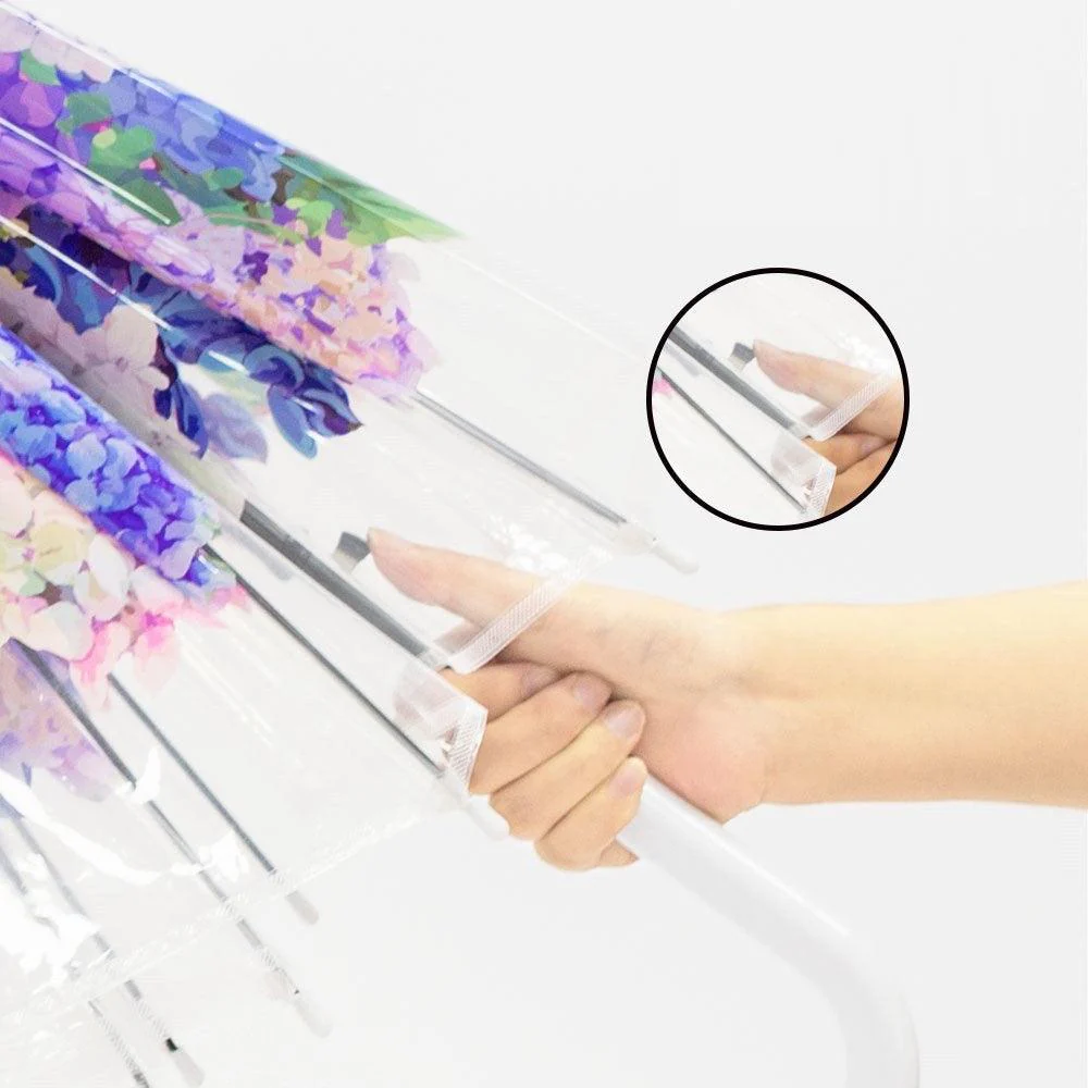 Hydrangea Transparent Umbrella - Image 9