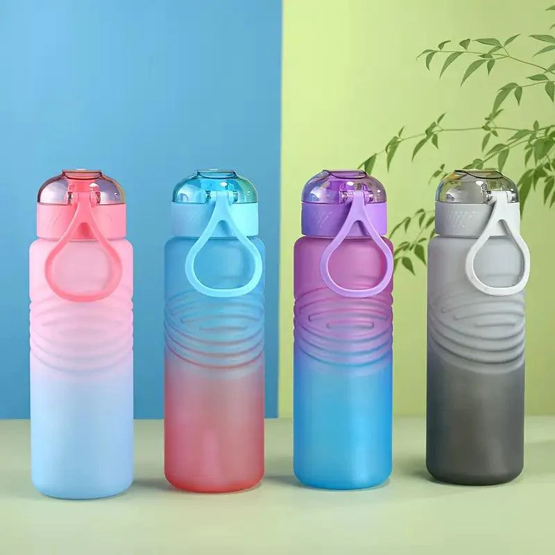 Gradient Time-Marked Tritan Water Bottle with Straw Lid - 1000ml - Image 11