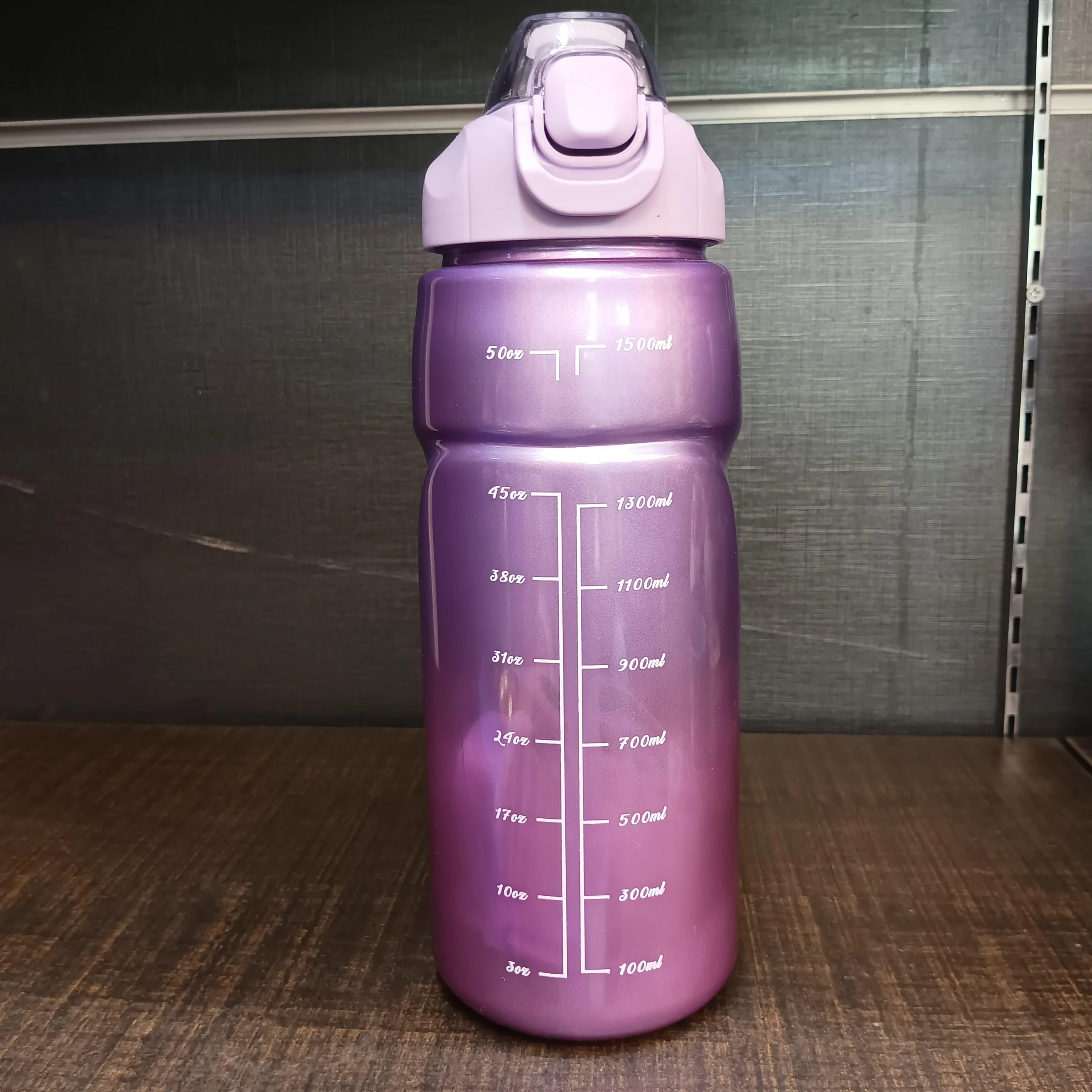 Gradient Time-Marked Tritan Water Bottle with Flip Straw Lid (1500ml) - Image 8