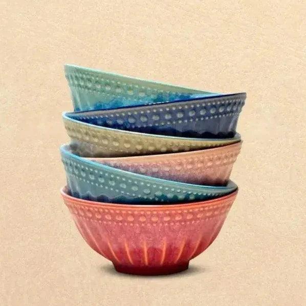 Abstract Porcelain Bowls (6 inches) - Image 3