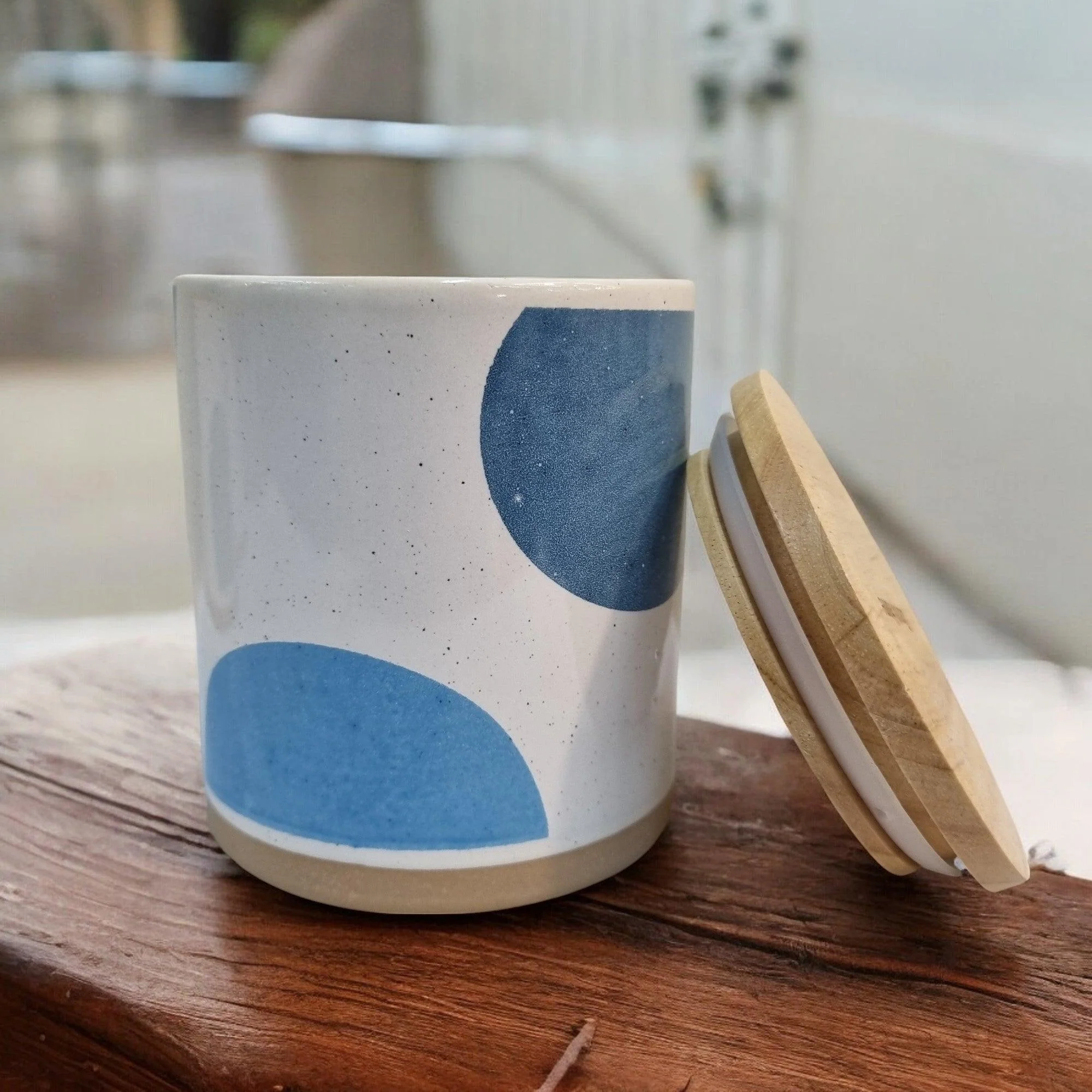 Minimalist Ceramic Storage Jars with Bamboo Lids - Image 7