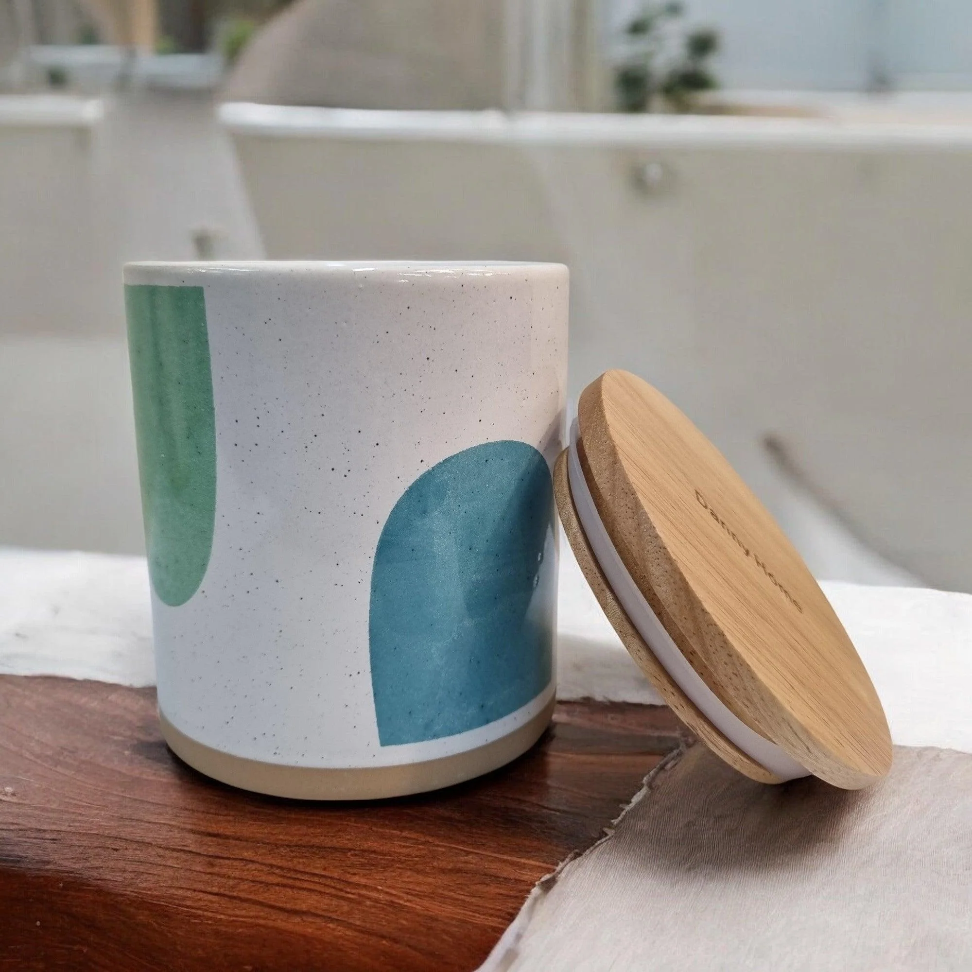 Minimalist Ceramic Storage Jars with Bamboo Lids - Image 8