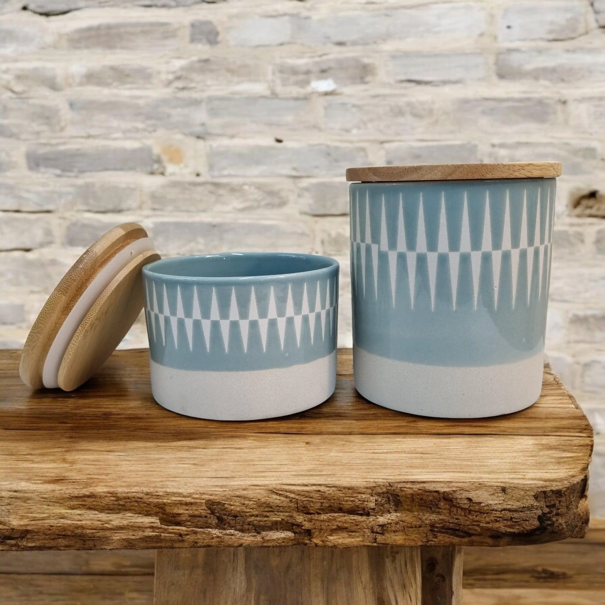 Nordic Thesame Storage Jars with Bamboo Lids - Image 5