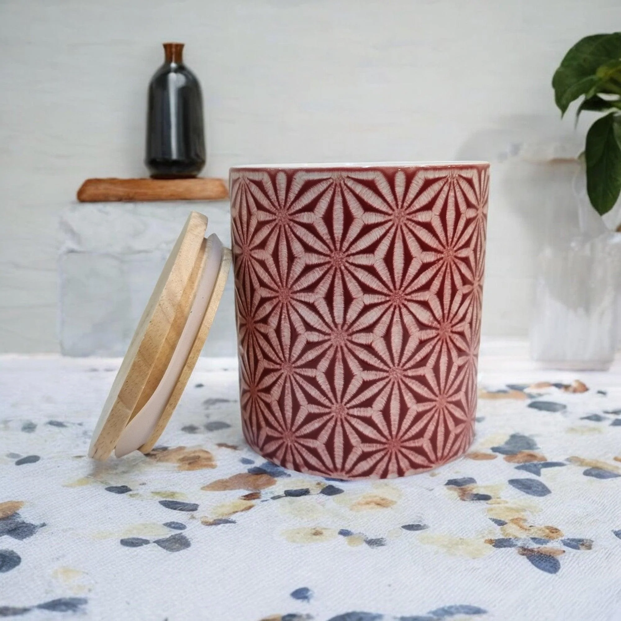 Organza Ceramic Storage Jars with Bamboo Lids - Image 6