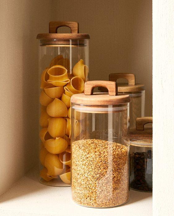 Acacia Wood Glass Storage Jar - Image 4