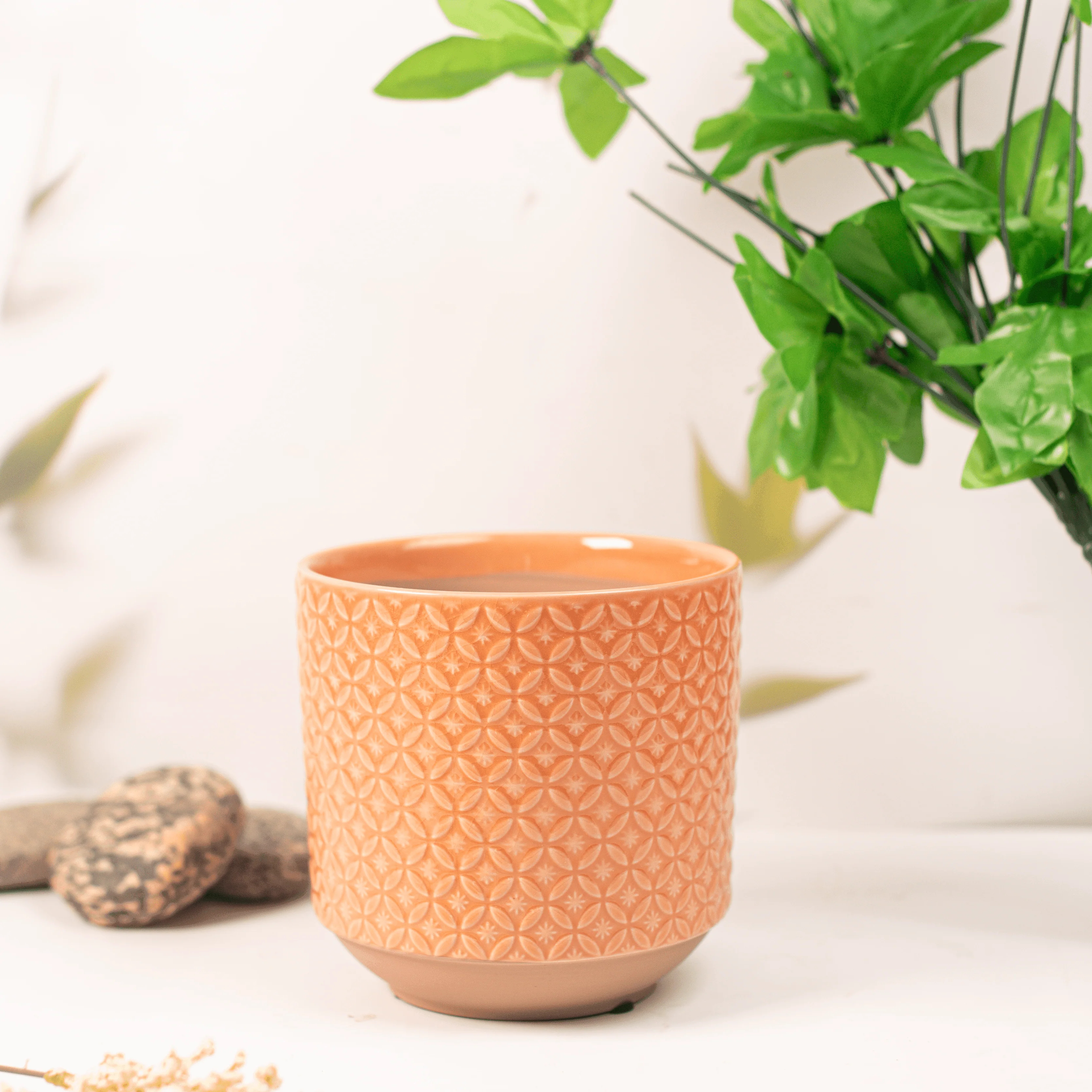 Pink Hive Ceramic Plant Pot - Image 3