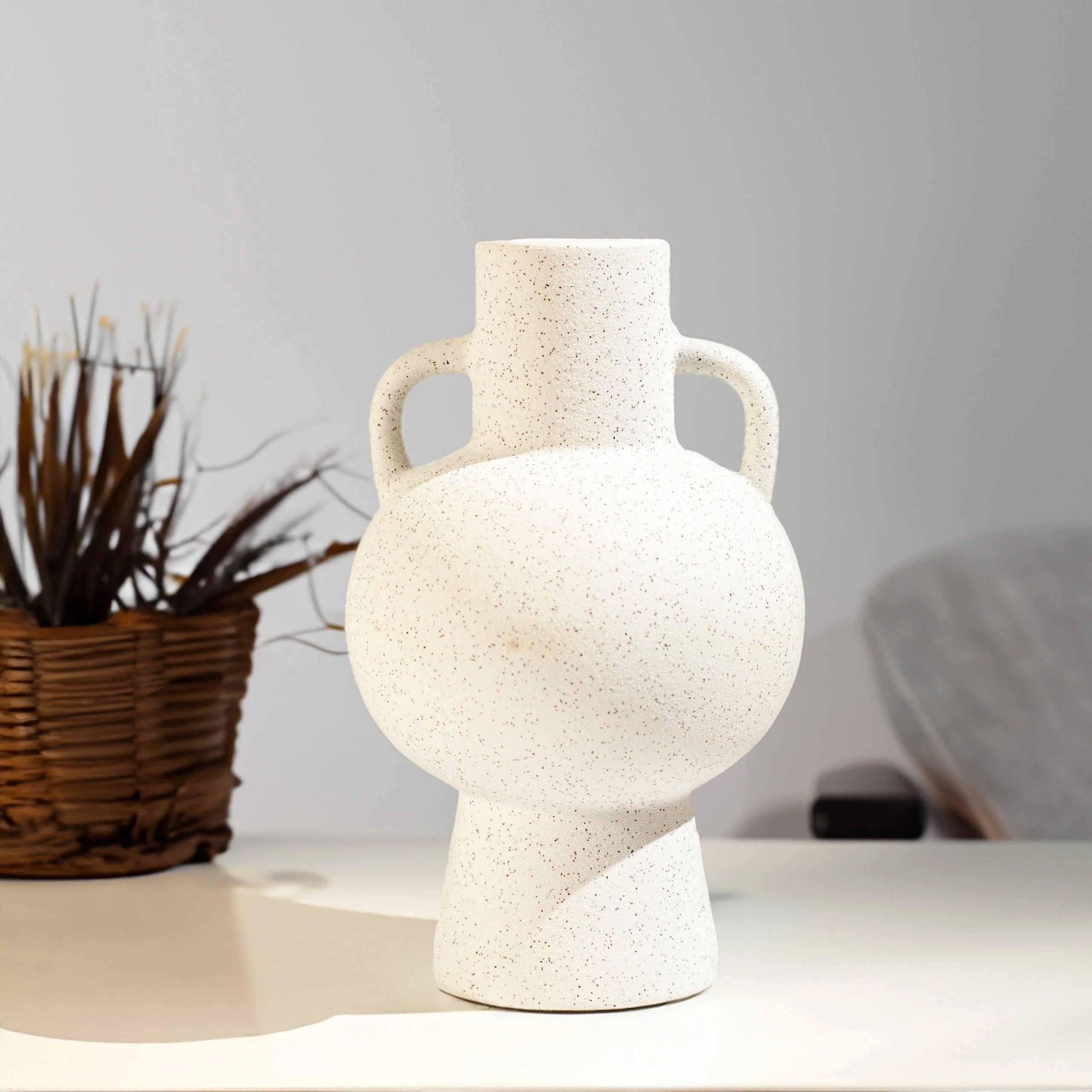 Striking Elegance Matte Ceramic Vase - Image 5