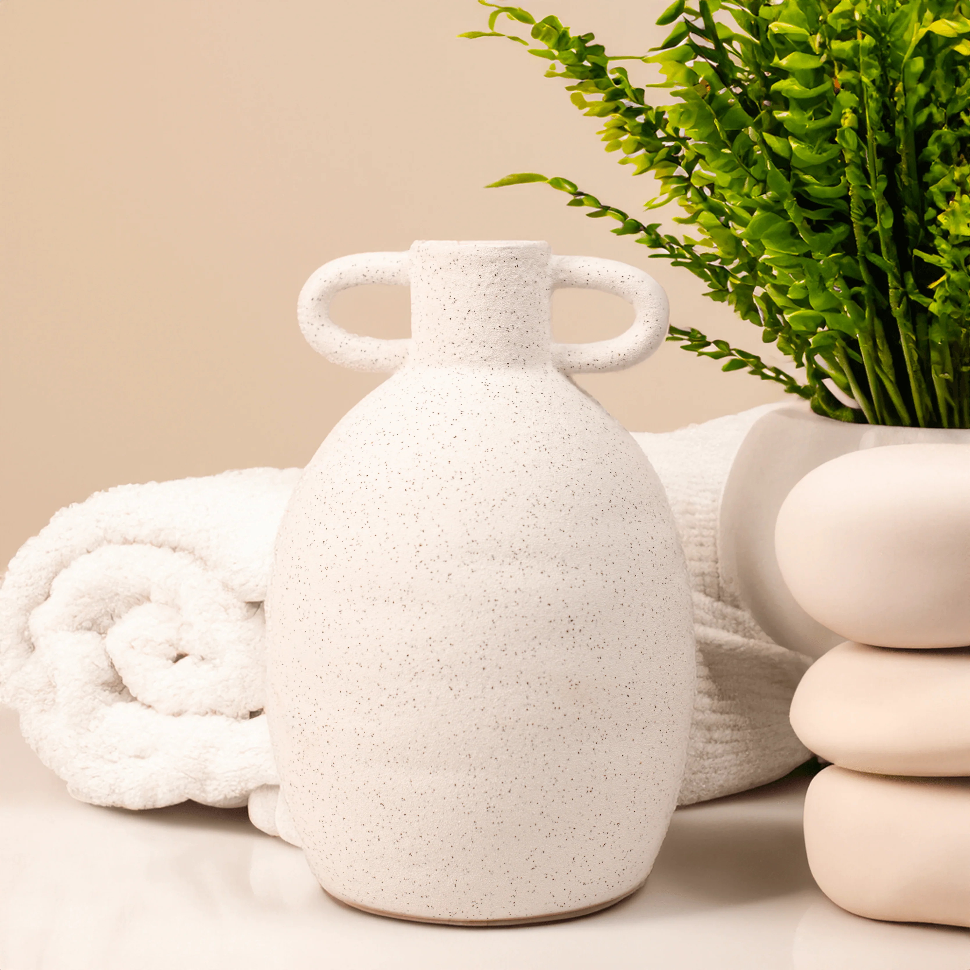 Burr Kel Finish Ceramic Vase - Image 3