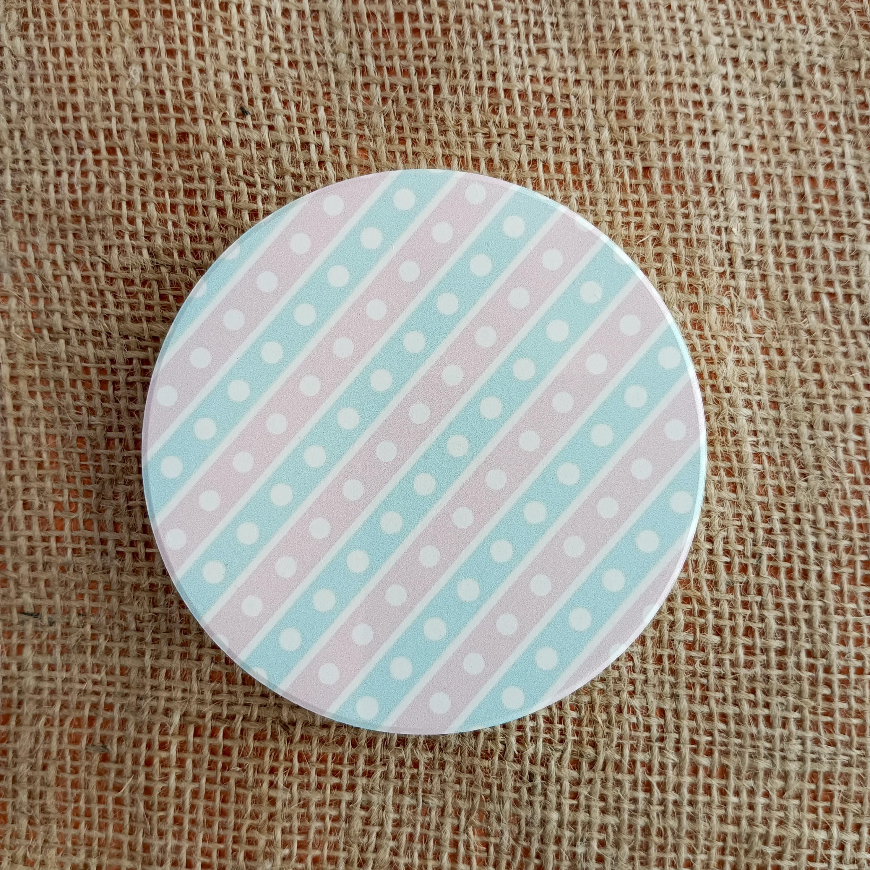 Charming Porcelain Coasters with Pastel Patterns - Image 5