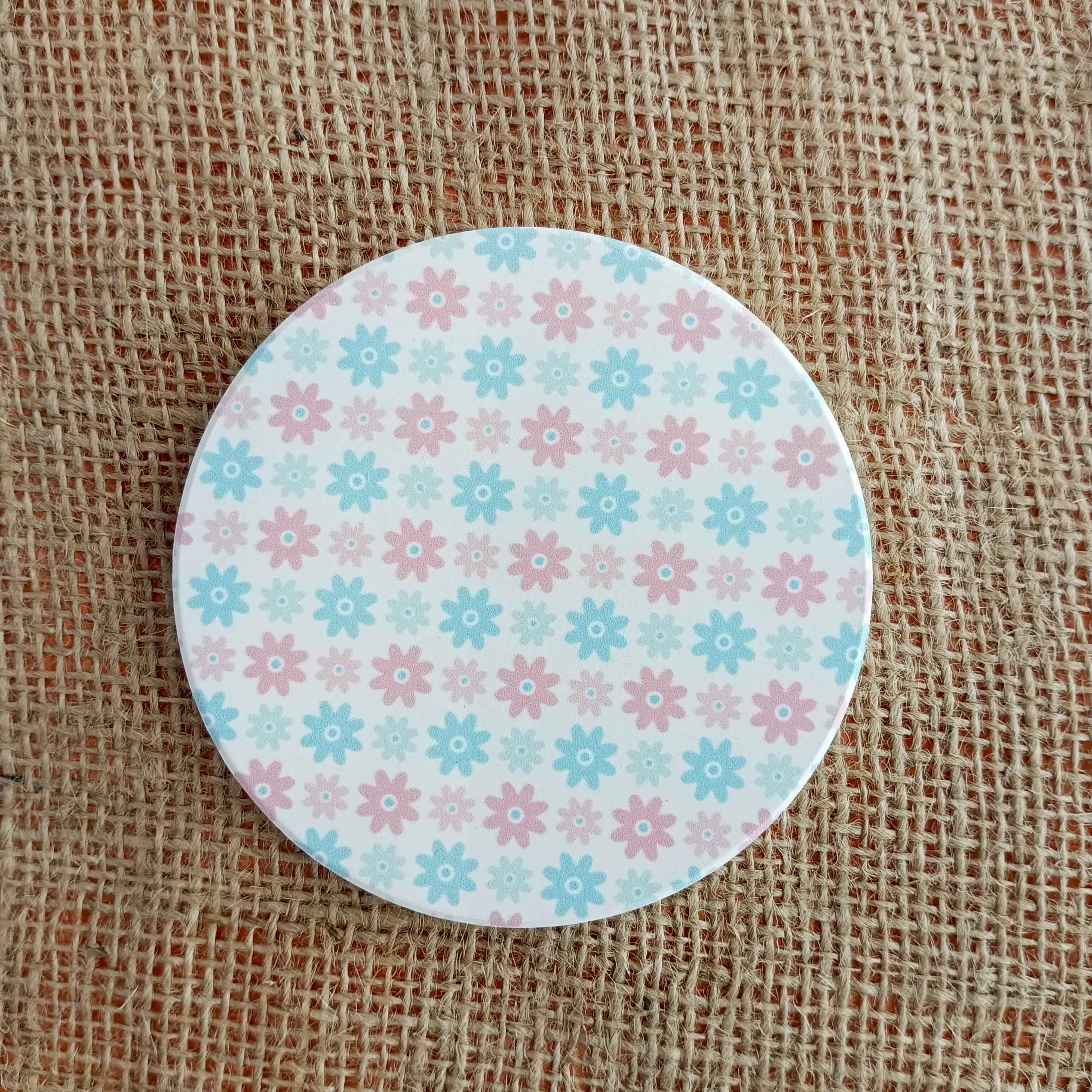 Charming Porcelain Coasters with Pastel Patterns - Image 6