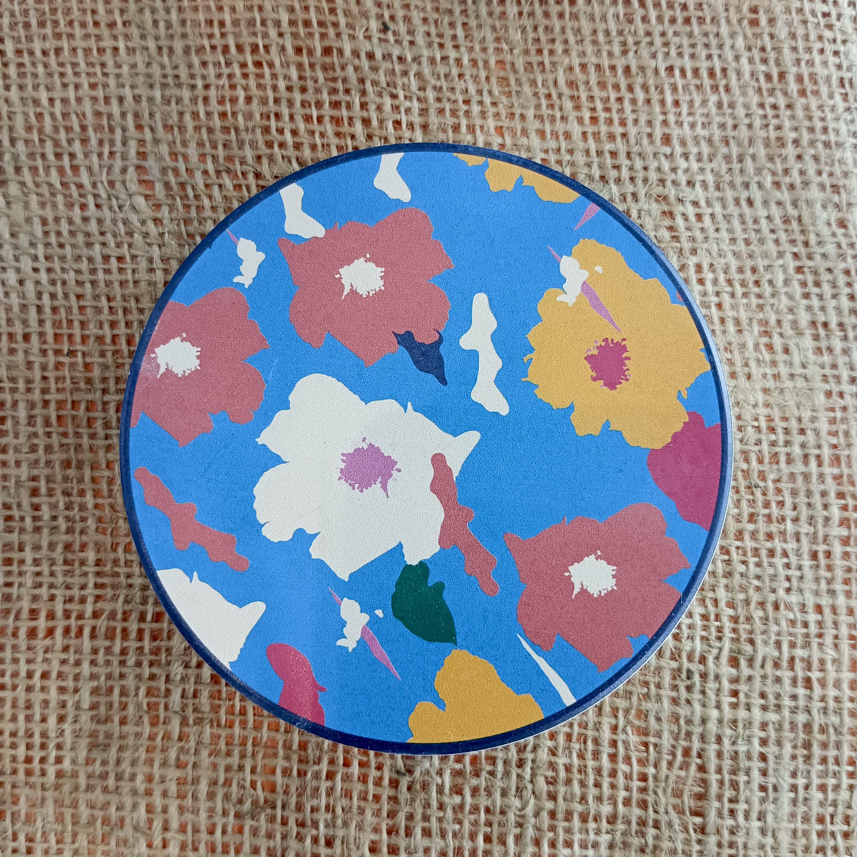 Vibrant Porcelain Coasters with Bold Floral and Botanical Patterns - Image 7