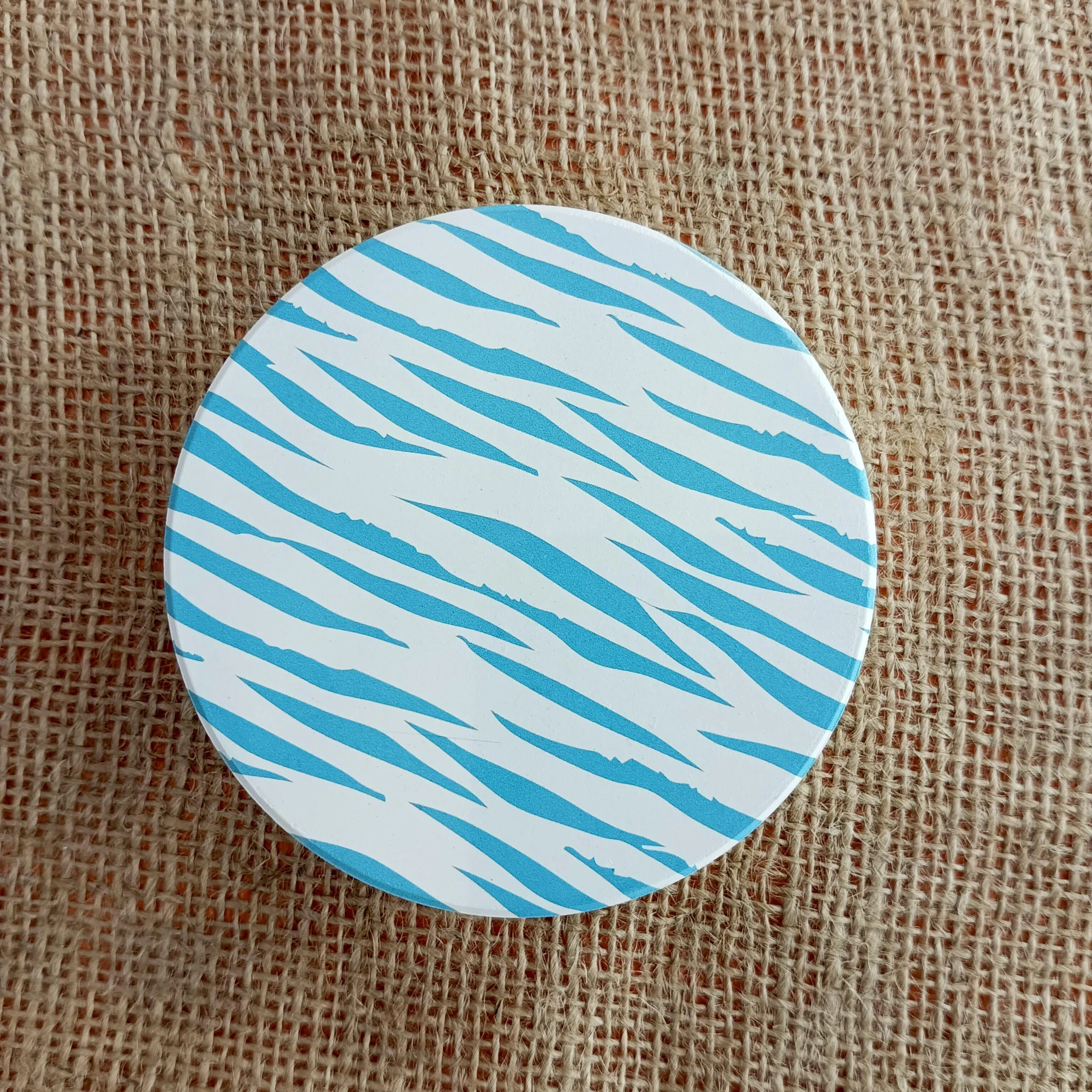 Porcelain Coasters with Natural Green Patterns (Set of 4) - Image 3