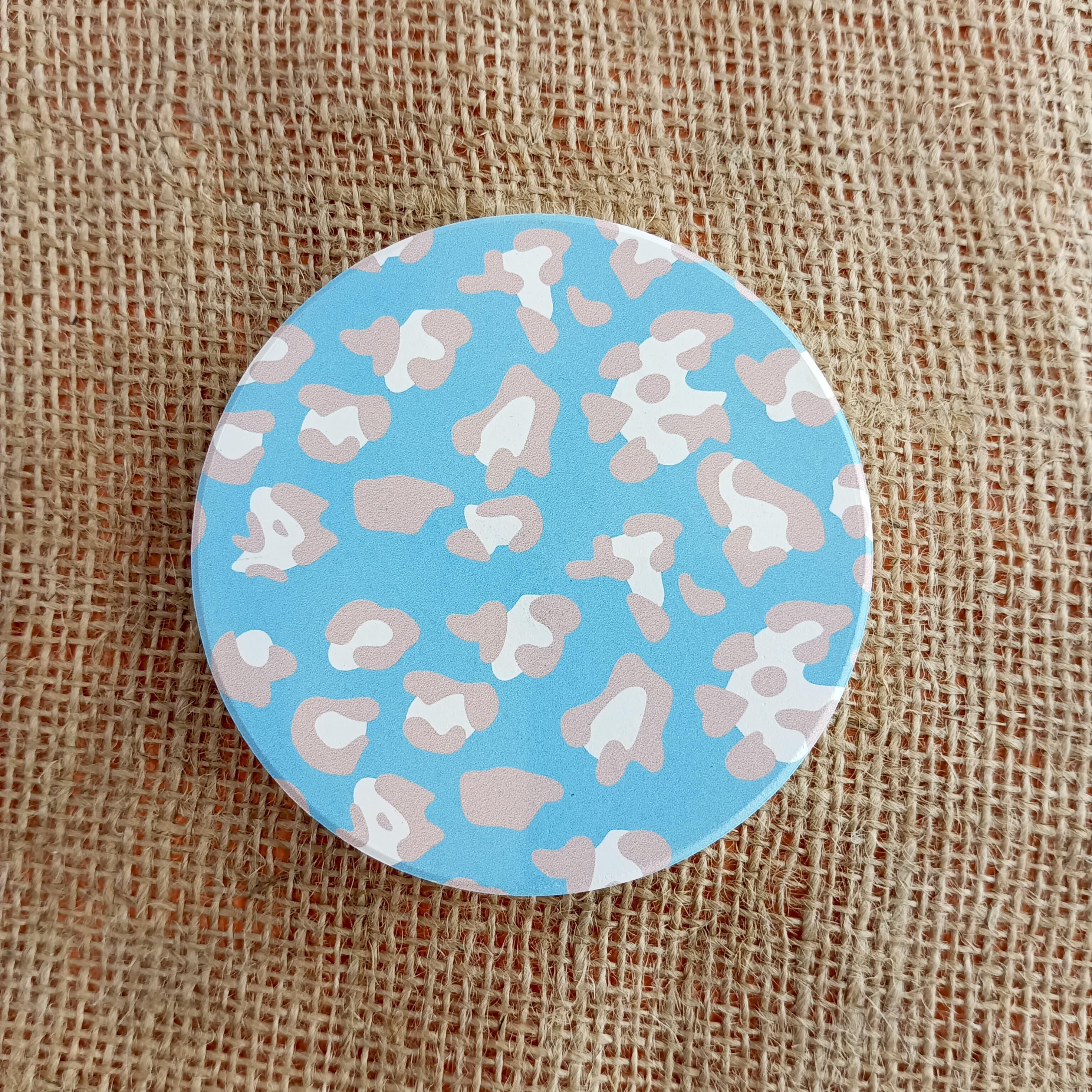 Porcelain Coasters with Natural Green Patterns (Set of 4) - Image 4
