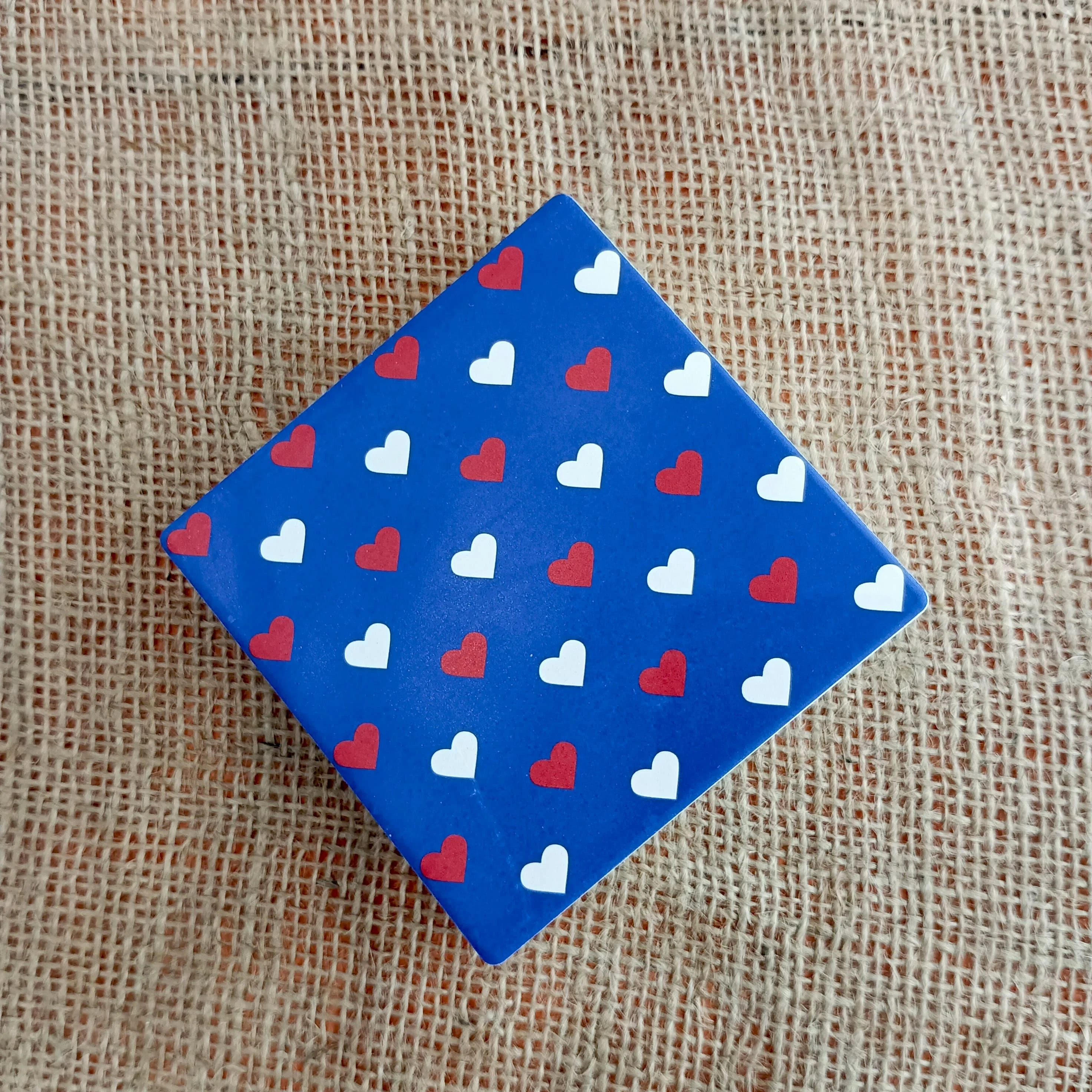 Vibrant Porcelain Coasters with Playful Patterns (Set of 4) - Image 3