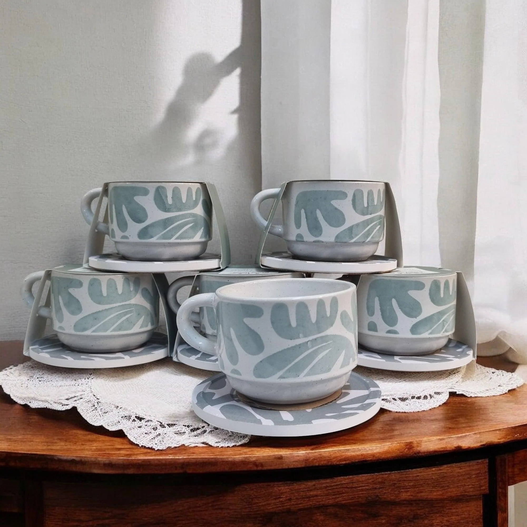Artistic Patterns - Ceramic Mugs with Coasters - Image 10