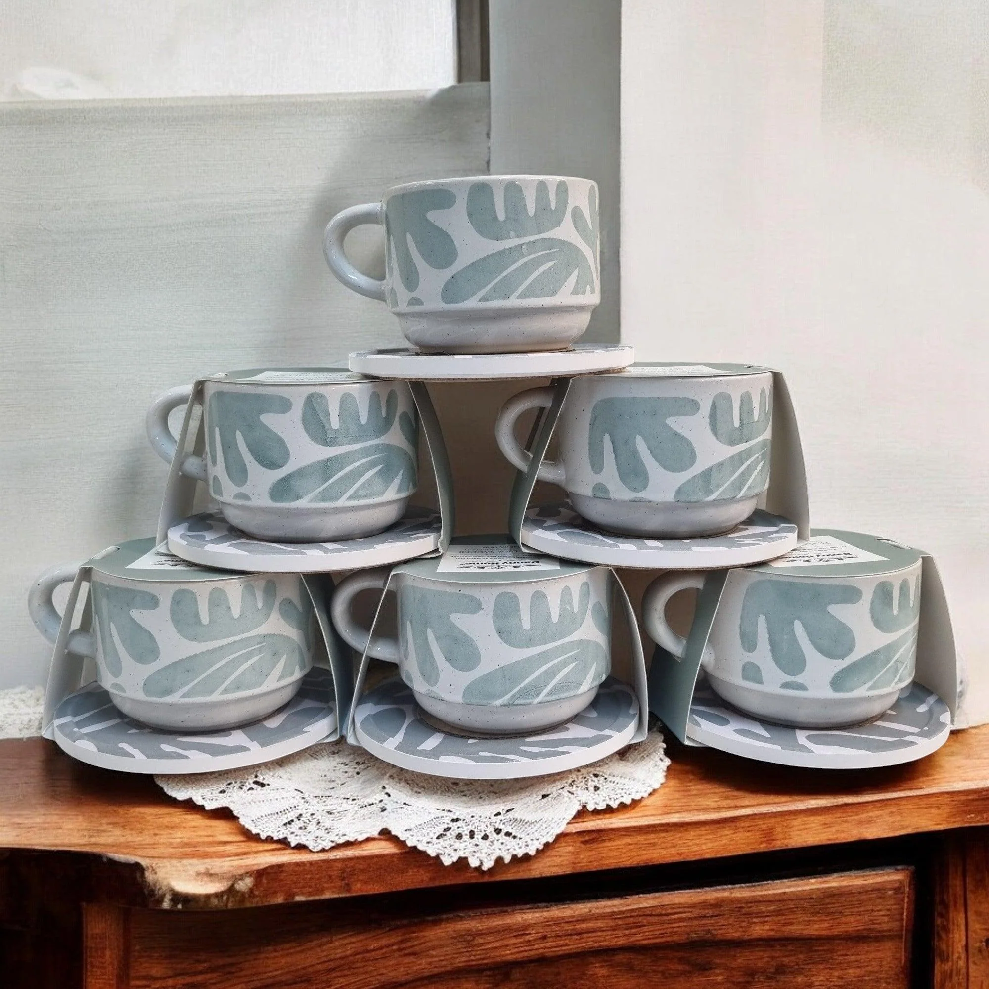 Artistic Patterns - Ceramic Mugs with Coasters - Image 11