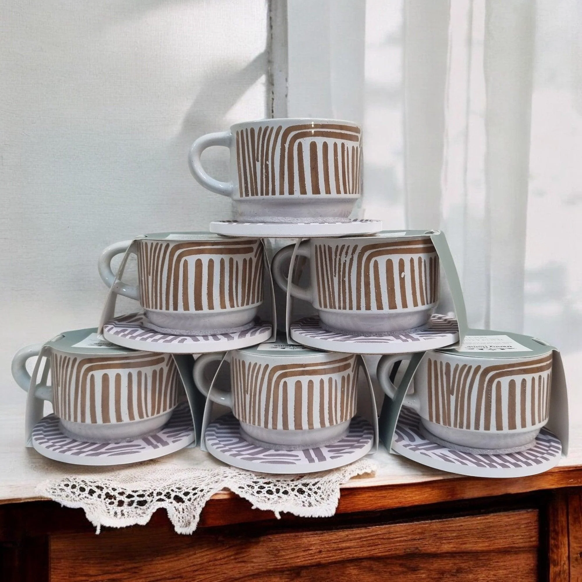 Artistic Patterns - Ceramic Mugs with Coasters - Image 13