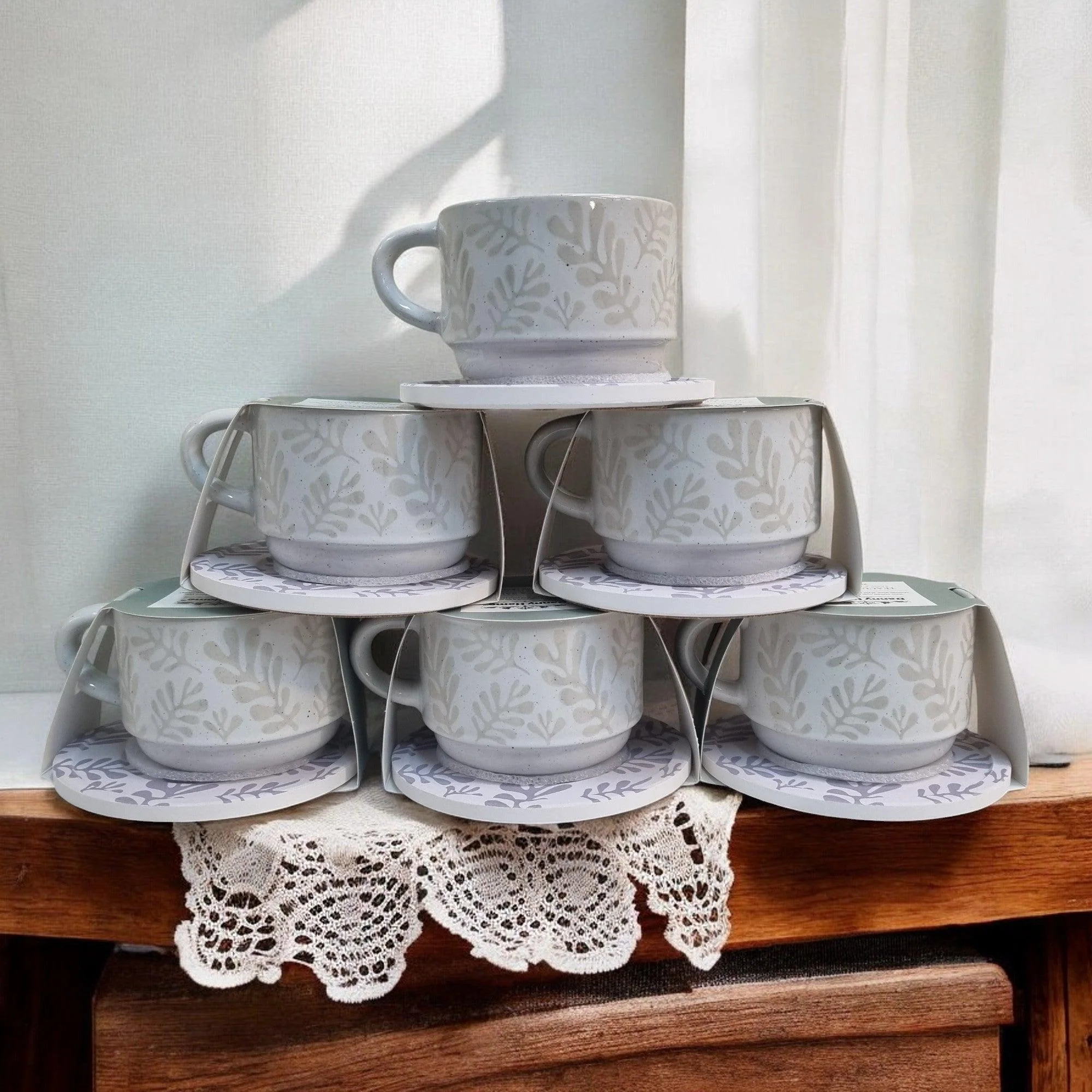 Artistic Patterns - Ceramic Mugs with Coasters - Image 5