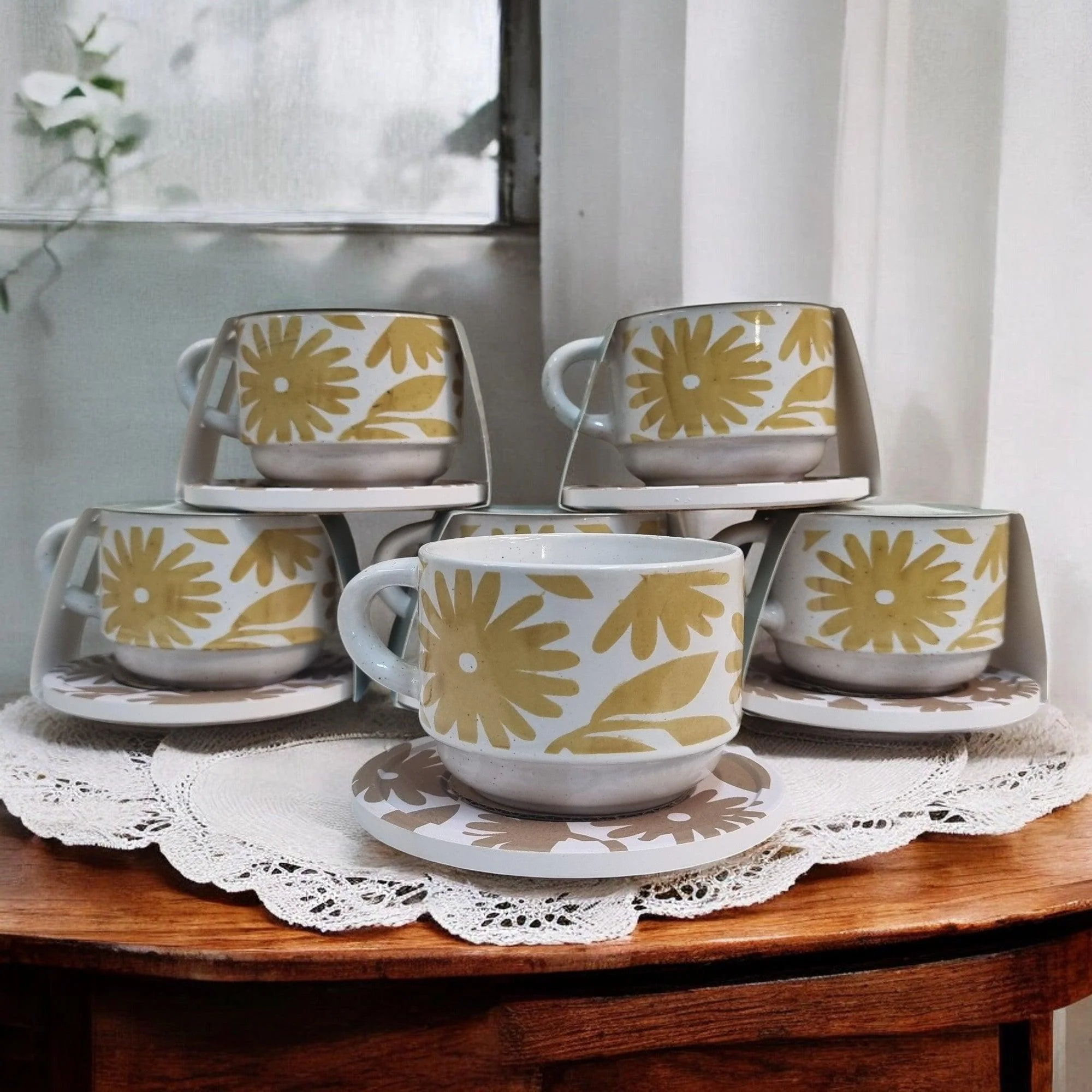 Artistic Patterns - Ceramic Mugs with Coasters - Image 7