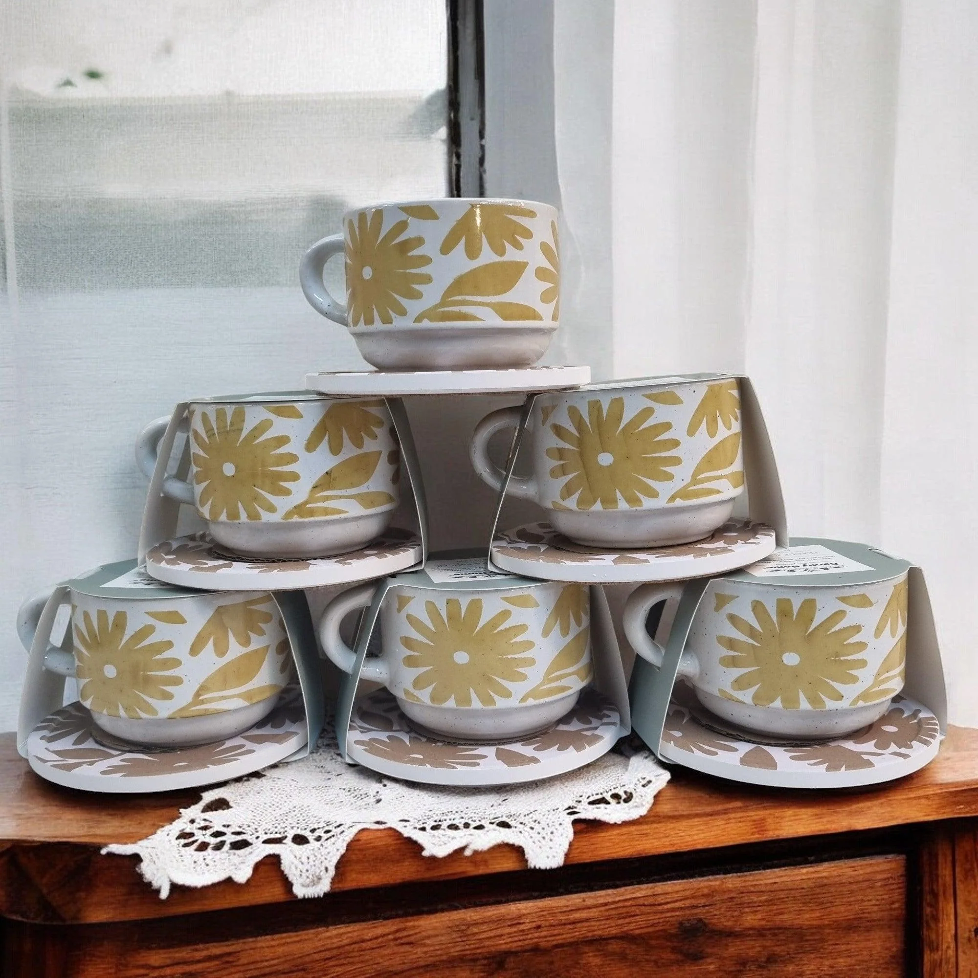 Artistic Patterns - Ceramic Mugs with Coasters - Image 8