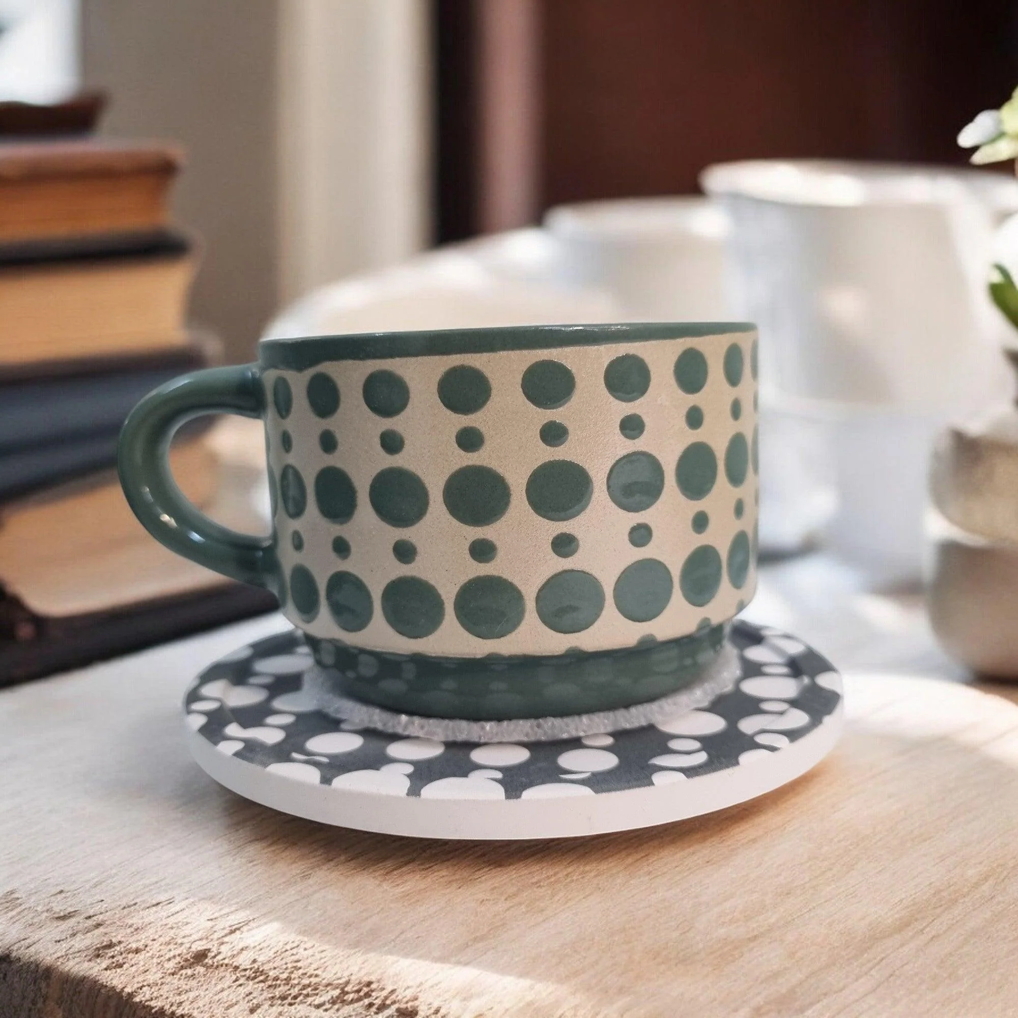 Geometric Pattern Series - Ceramic Mugs with Coasters - Image 9