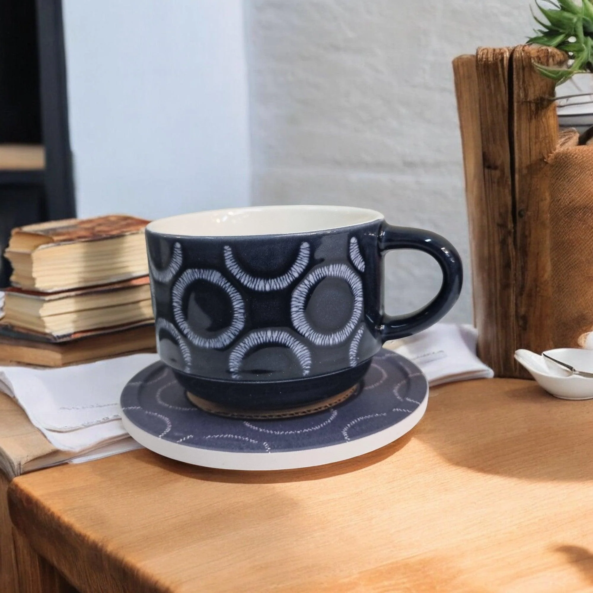 Organza Pattern Series - Ceramic Mugs with Coasters - Image 15