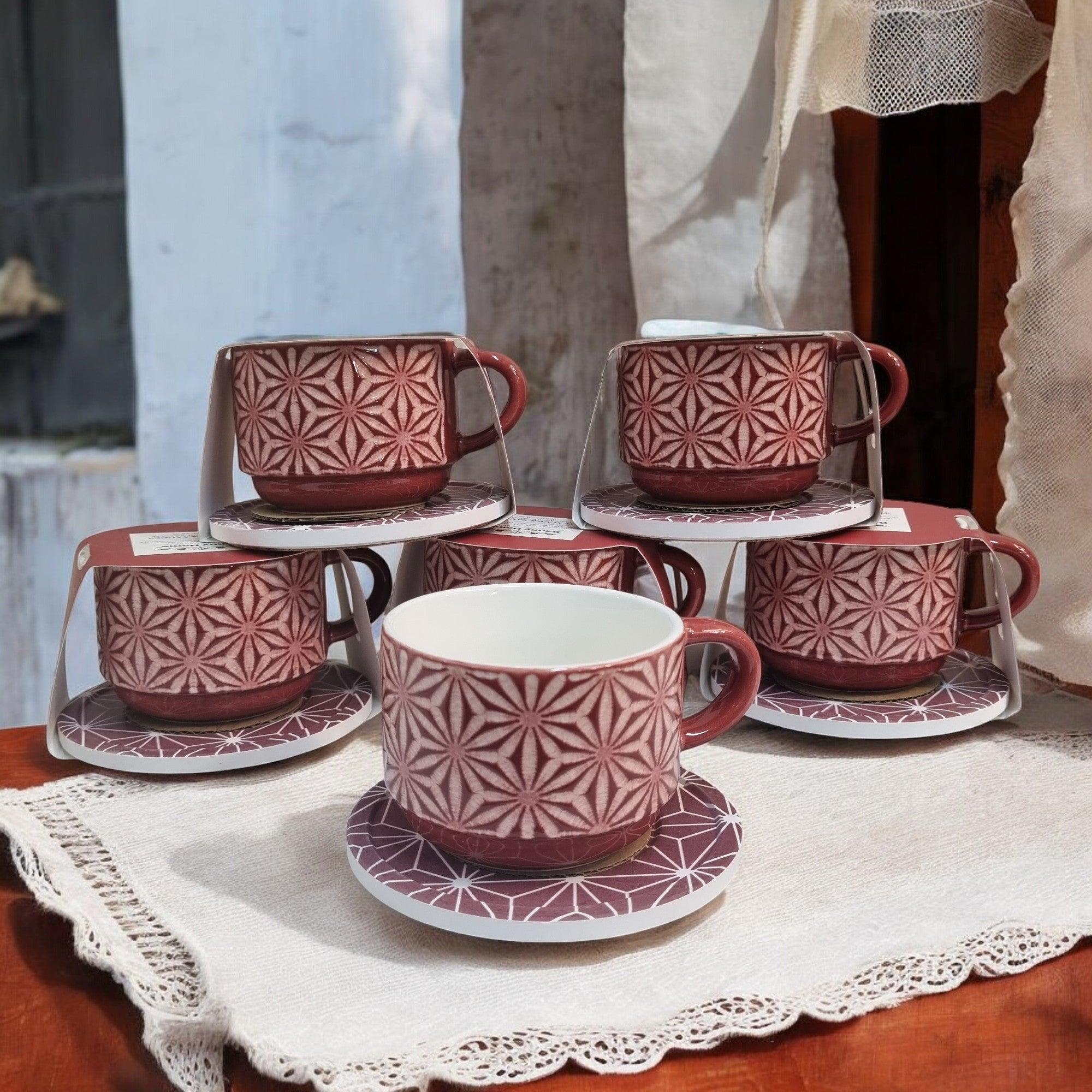 Organza Pattern Series - Ceramic Mugs with Coasters - Image 4