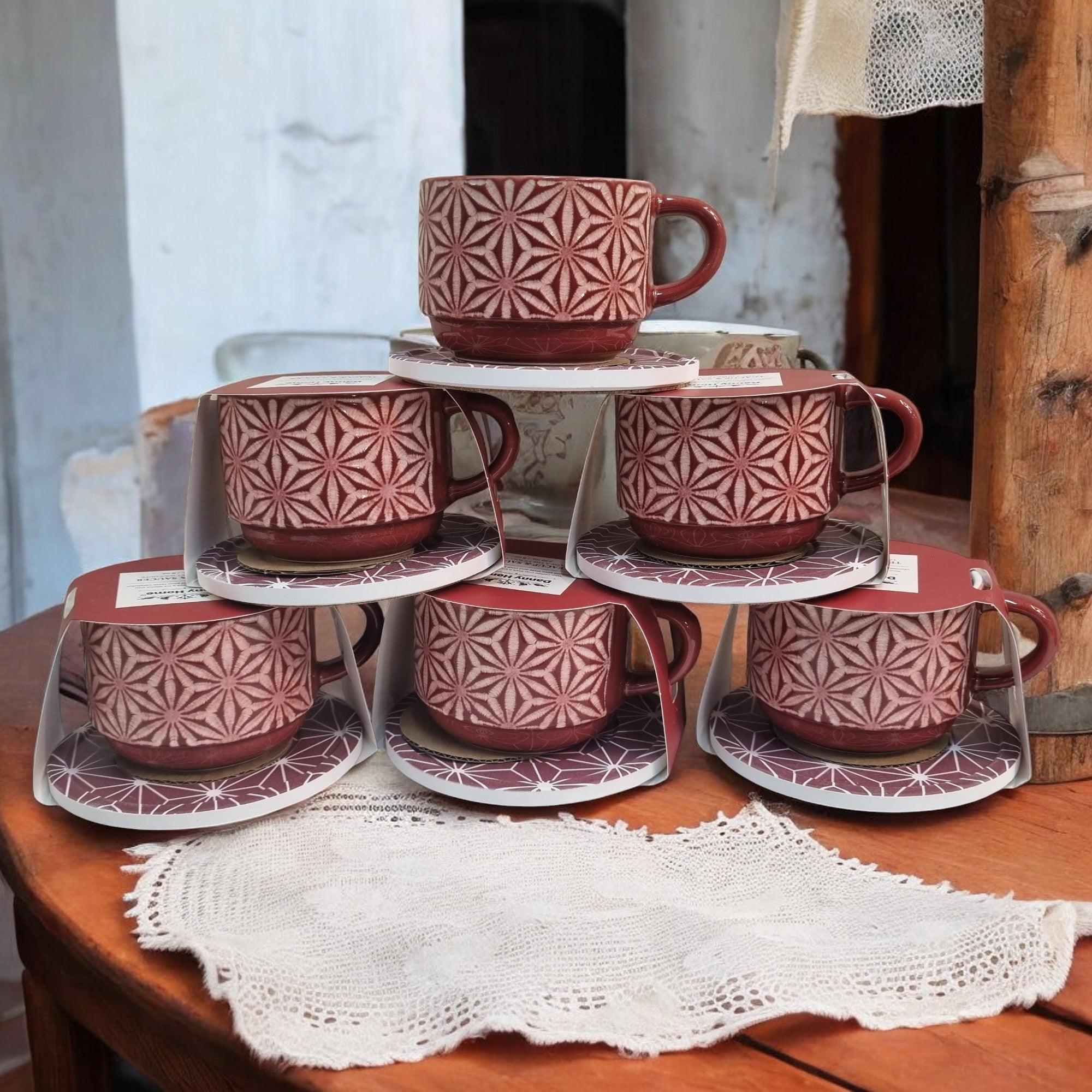 Organza Pattern Series - Ceramic Mugs with Coasters - Image 5