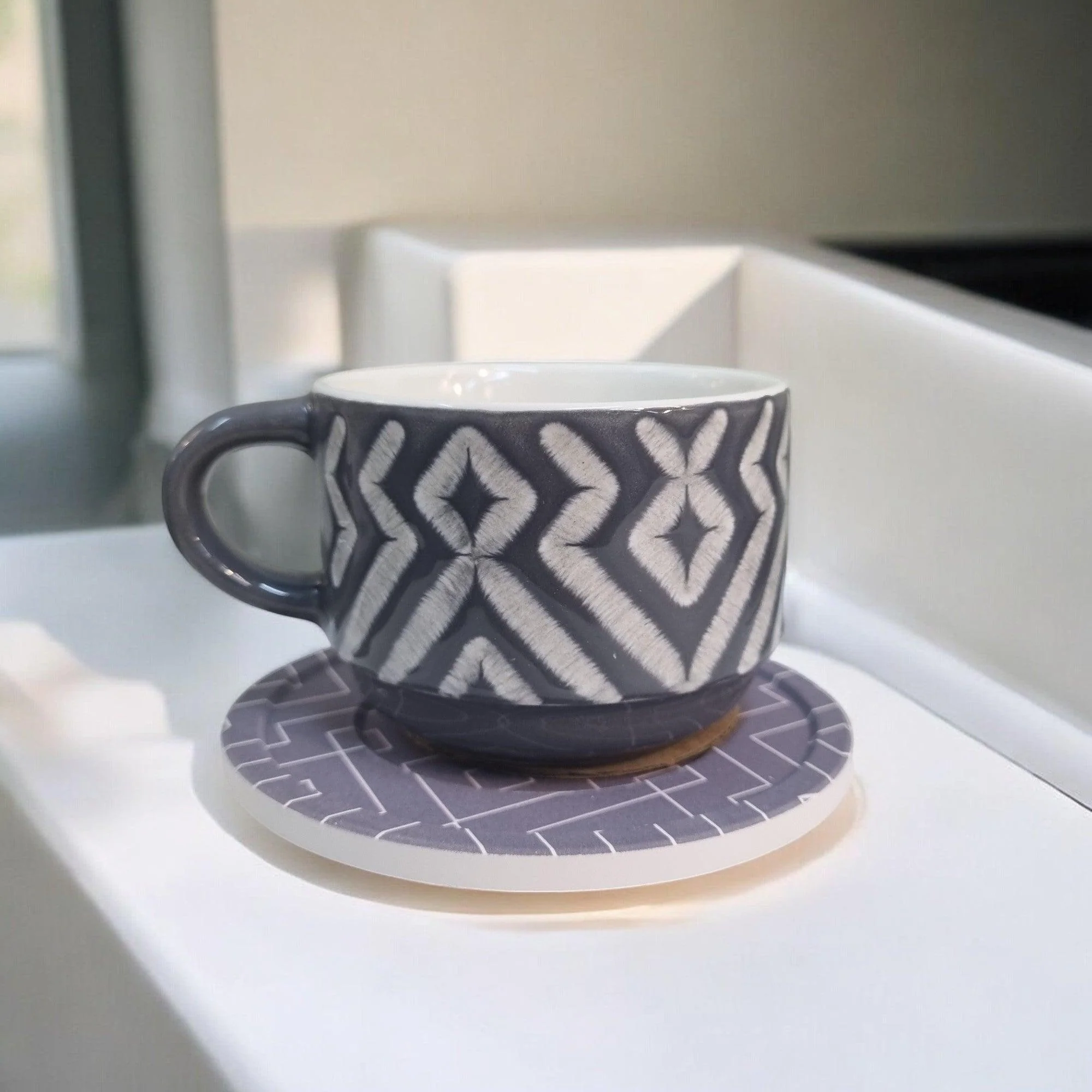 Modern Sleeve Series - Ceramic Mugs with Coasters - Image 10