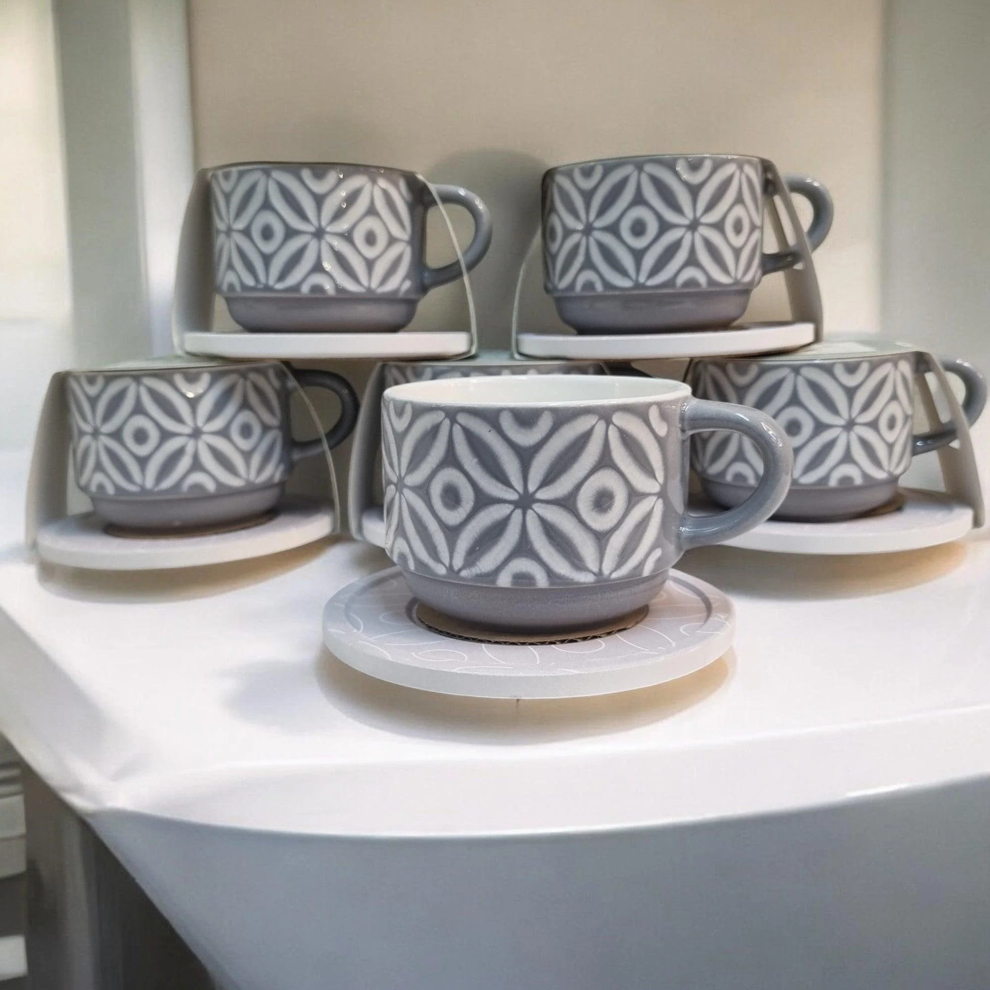 Modern Sleeve Series - Ceramic Mugs with Coasters - Image 2