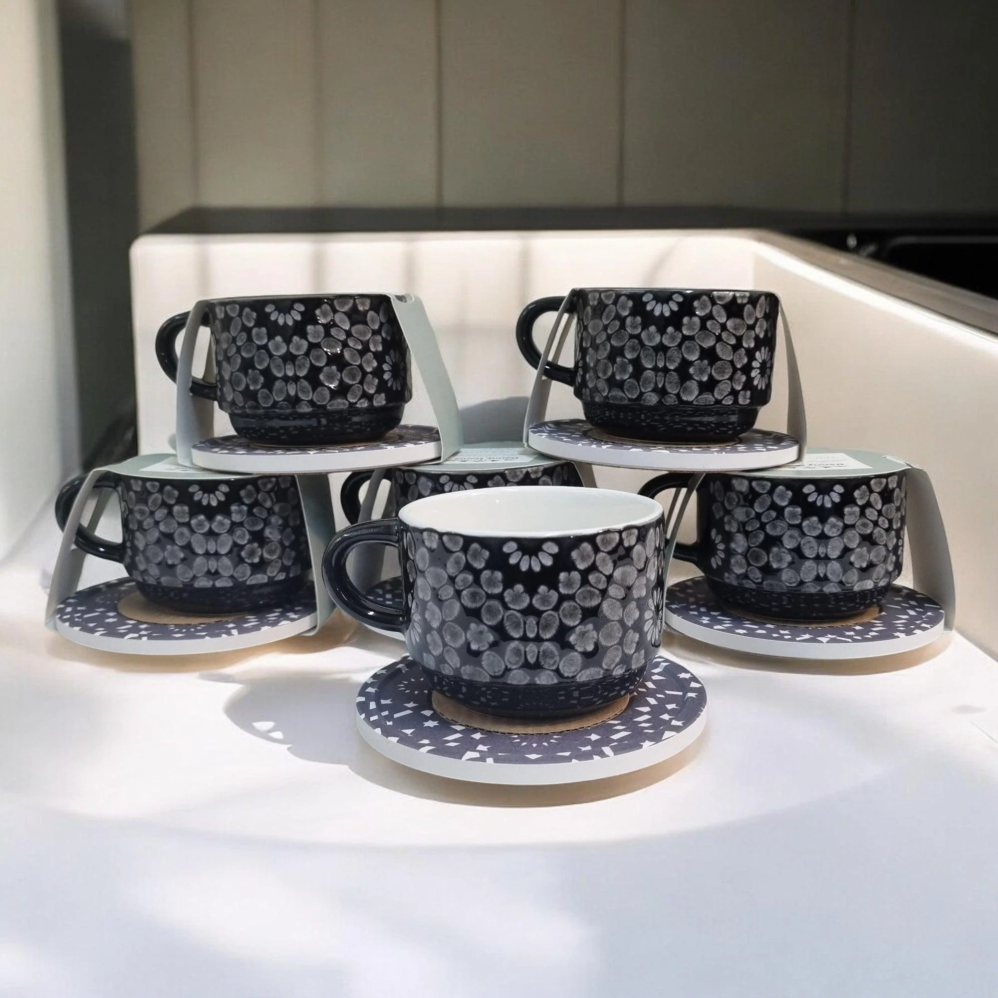 Modern Sleeve Series - Ceramic Mugs with Coasters - Image 5