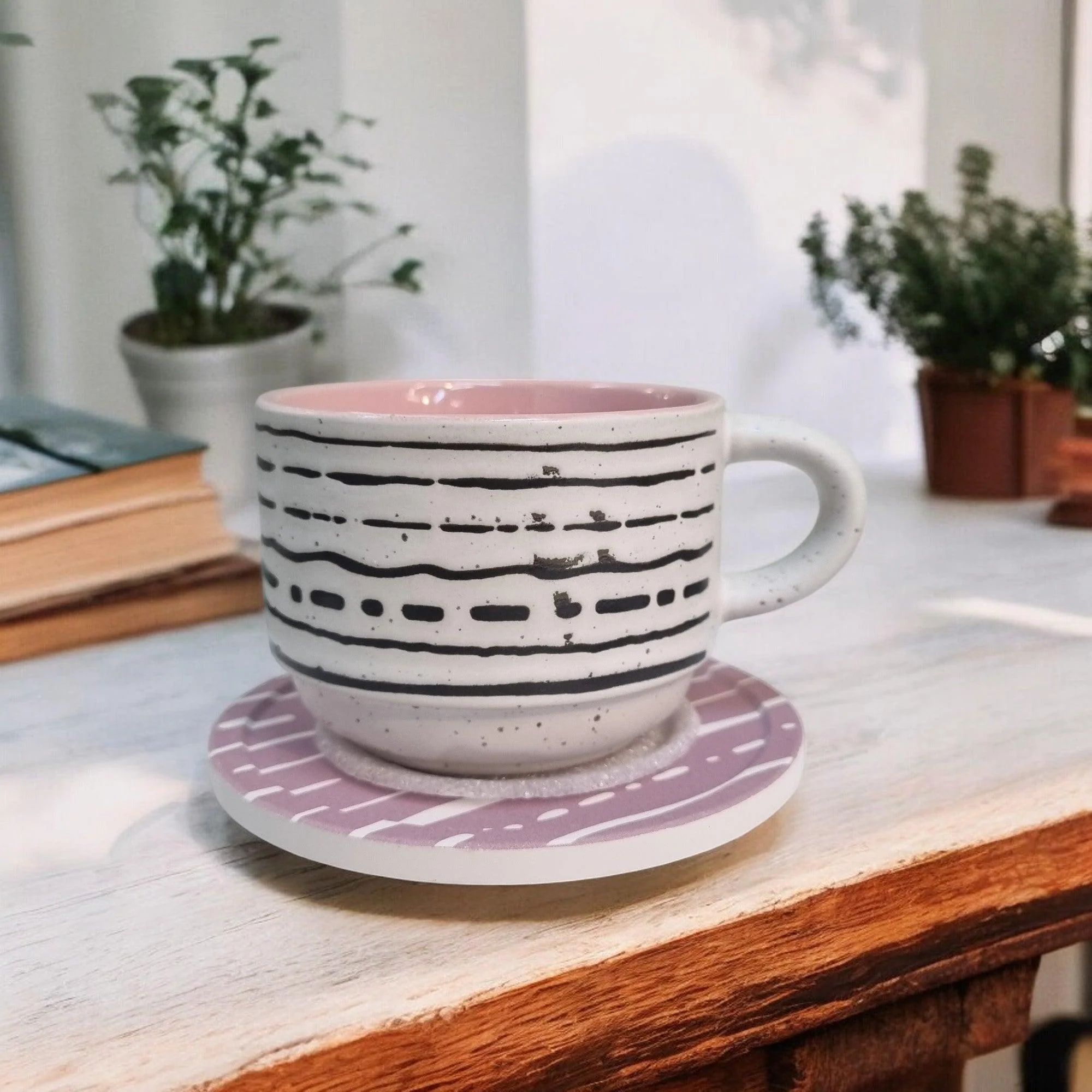 Playful Patterns - Ceramic Mugs with Coasters - Image 3