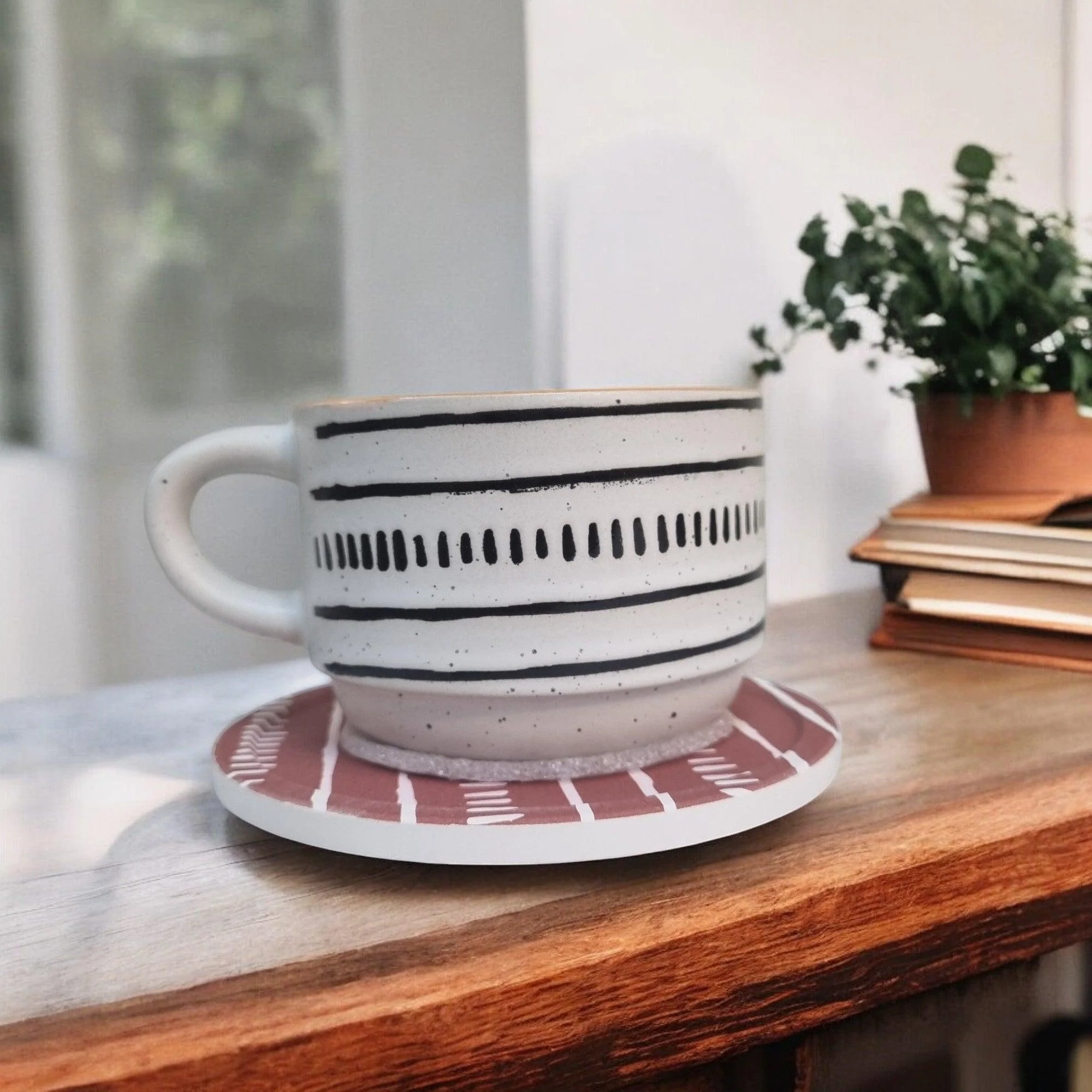 Playful Patterns - Ceramic Mugs with Coasters - Image 4