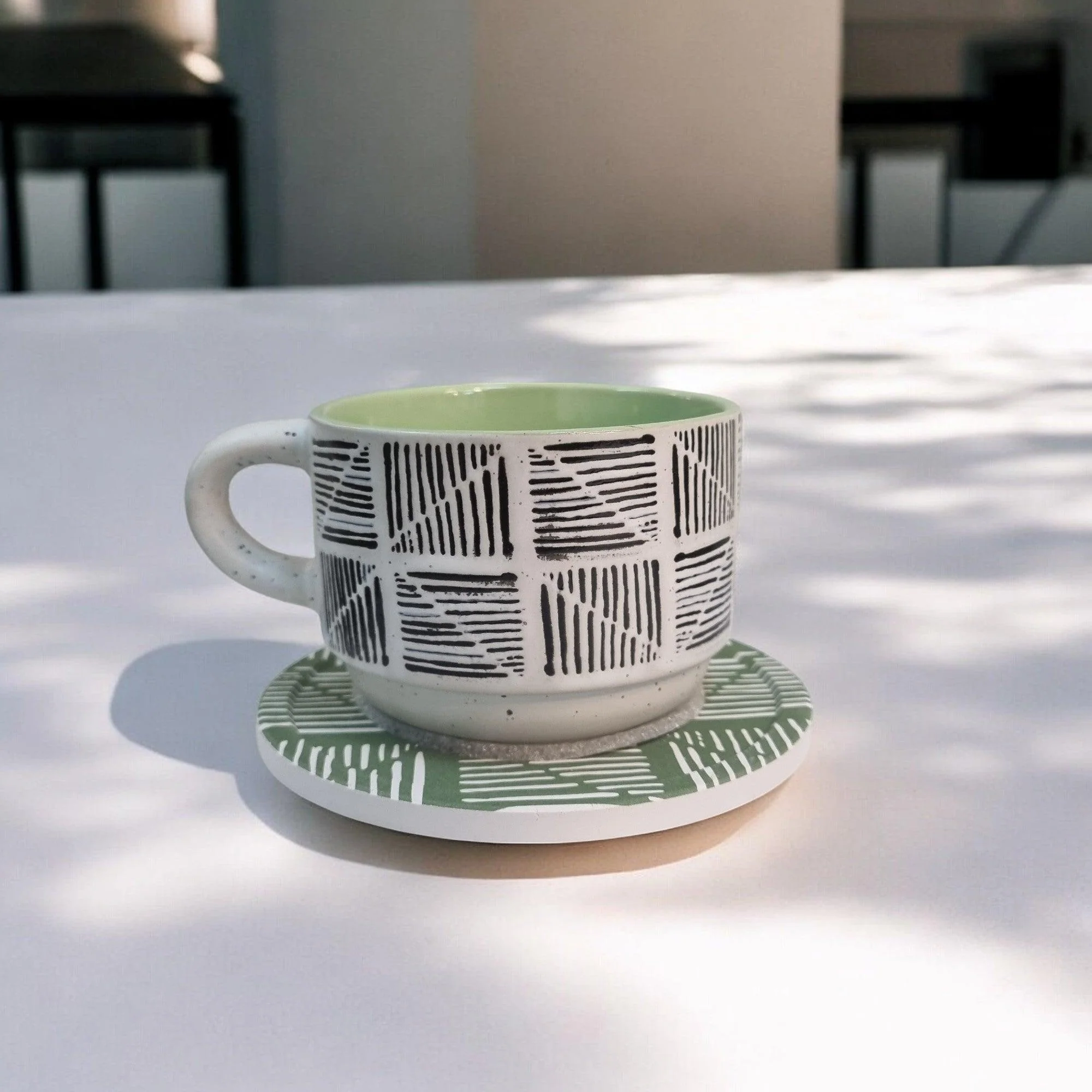 Playful Patterns - Ceramic Mugs with Coasters - Image 6