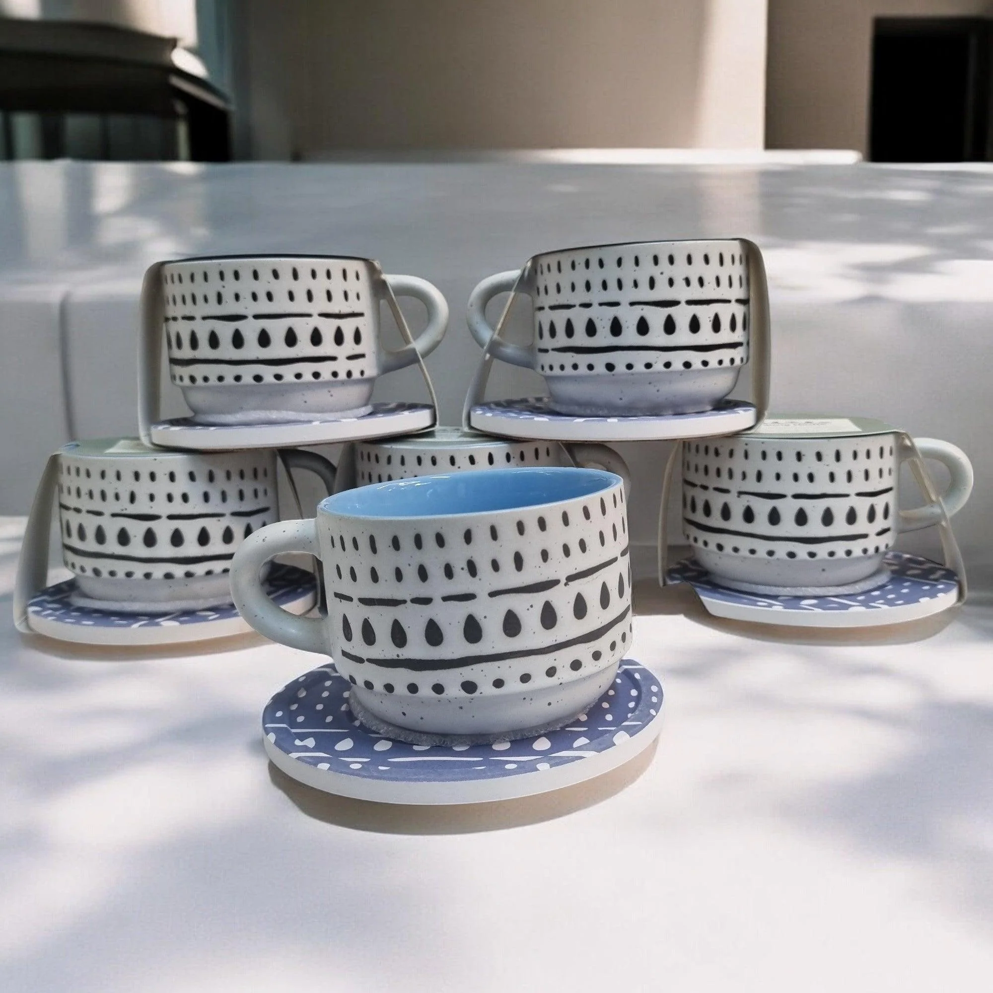 Playful Patterns - Ceramic Mugs with Coasters - Image 7