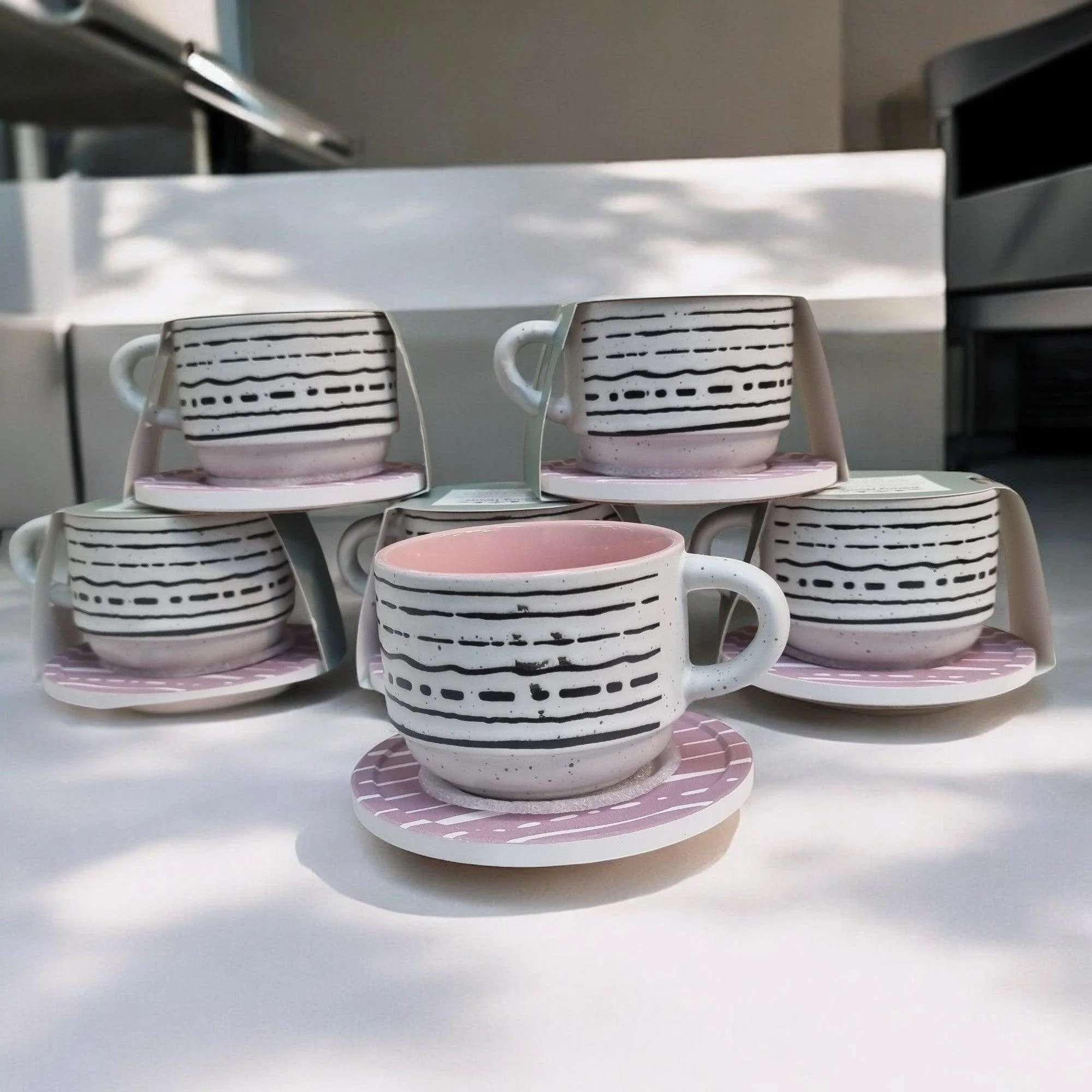 Playful Patterns - Ceramic Mugs with Coasters - Image 9