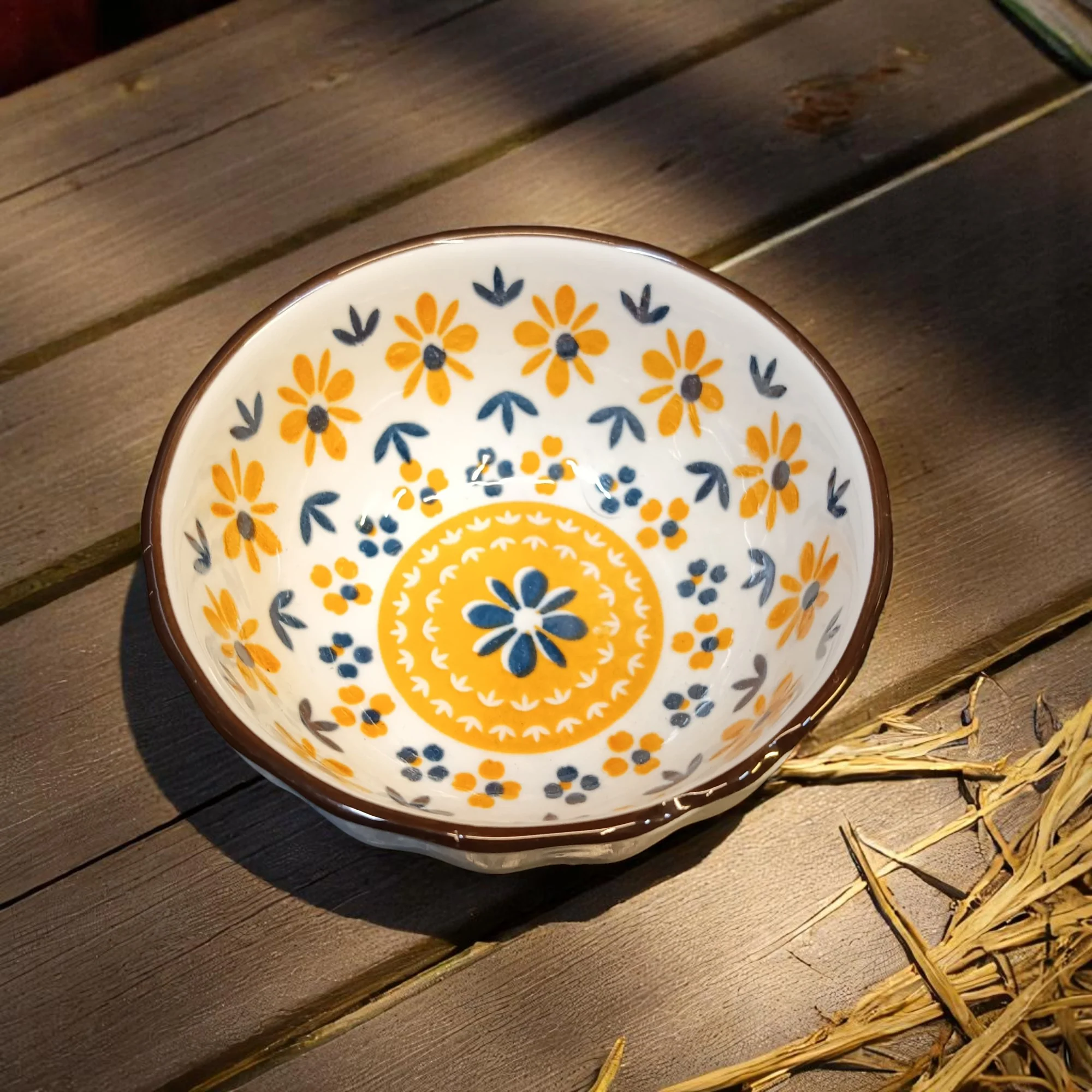 Intricate Floral Dip Bowl (4 inches) - Image 2