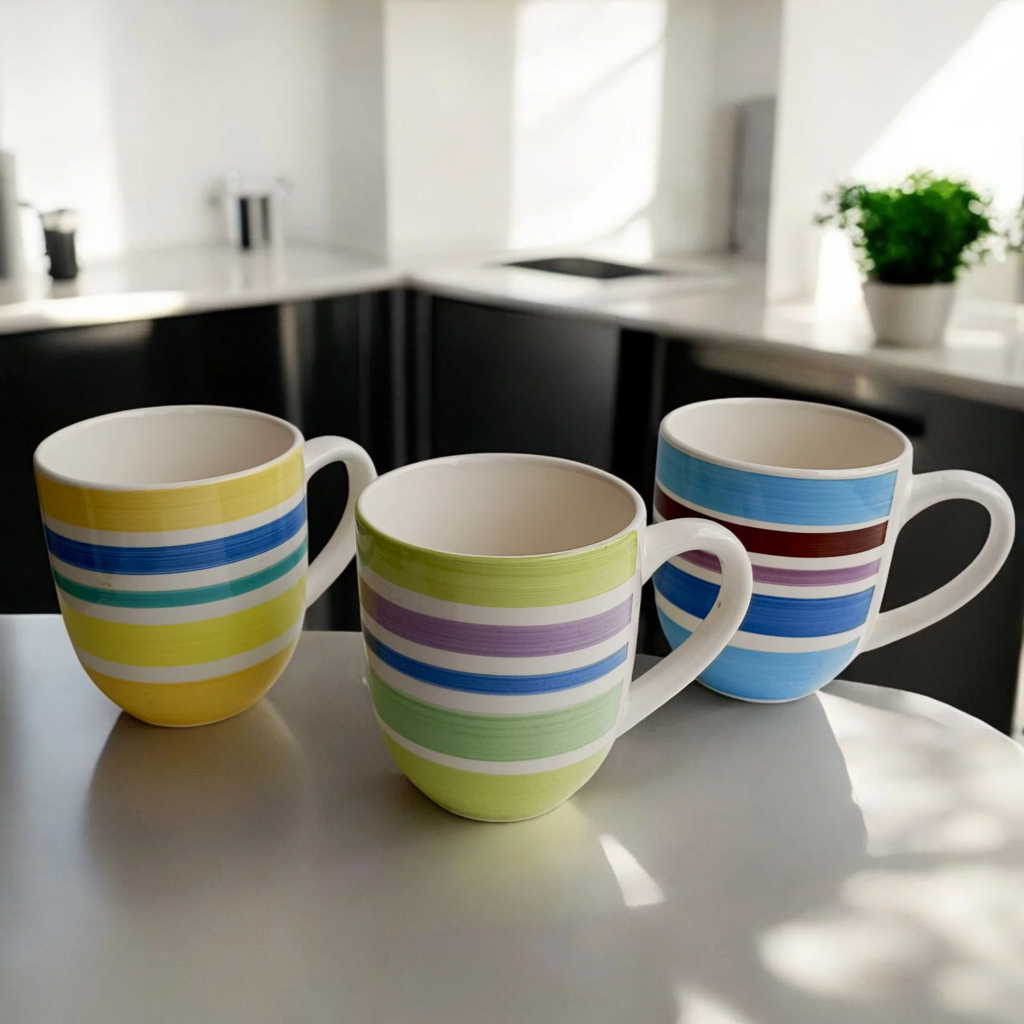 Vibrant Stripes Ceramic Mug (320ml) - Image 2
