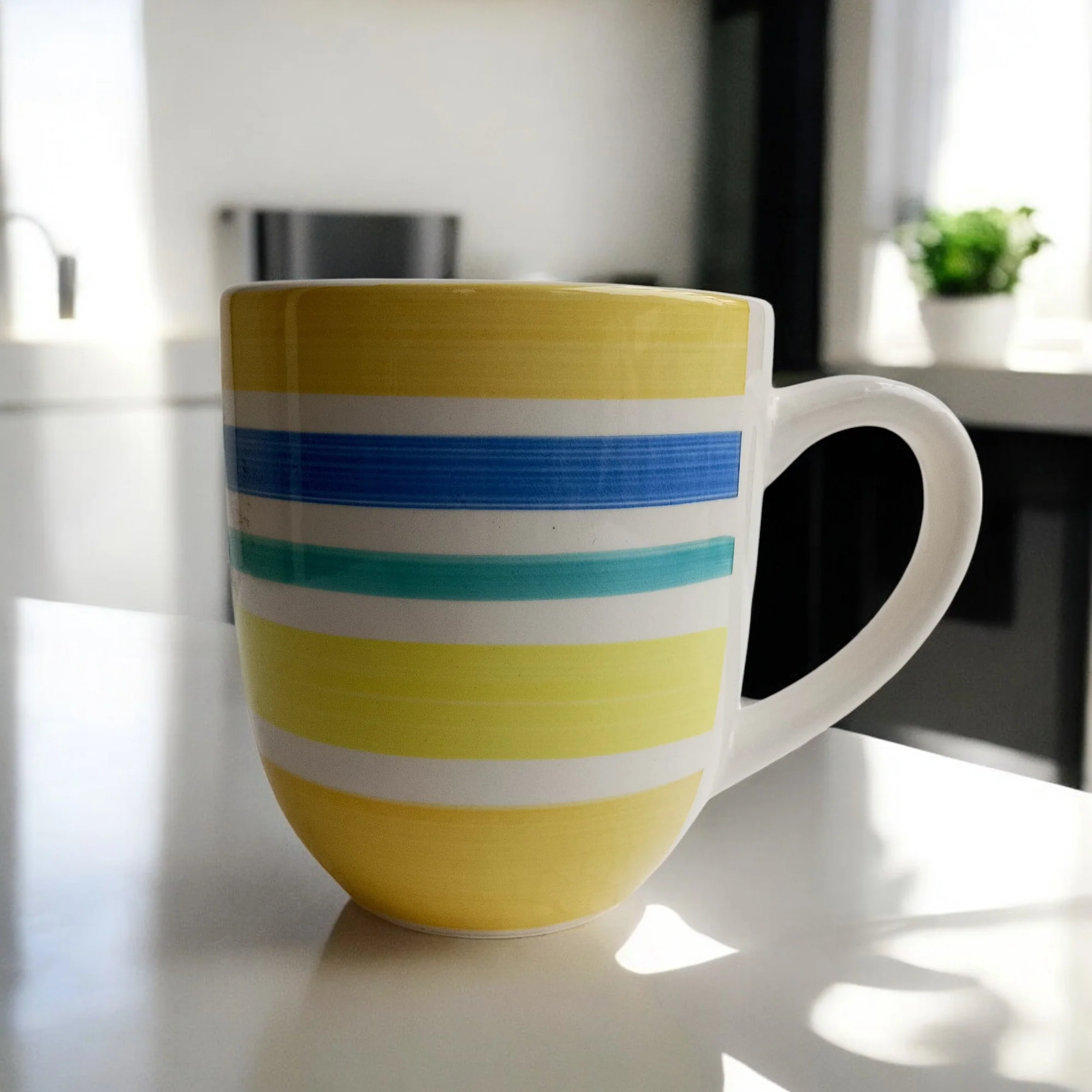 Vibrant Stripes Ceramic Mug (320ml) - Image 4