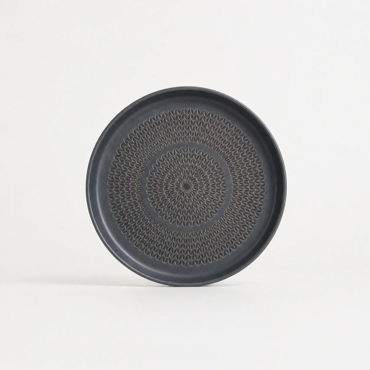 Charcoal Grey Embossed Textured Ceramic Dinnerware Series - Image 6