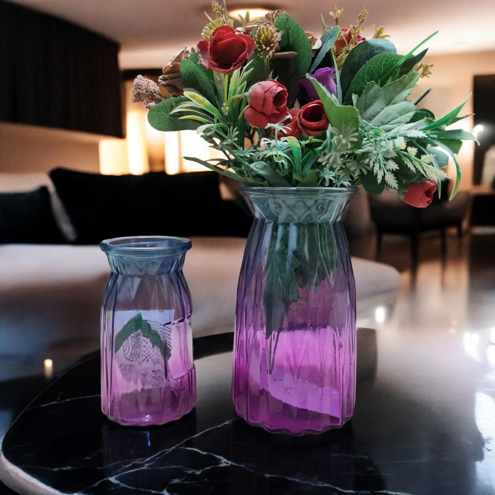 Vibrant Gradient Glass Vase - Image 3