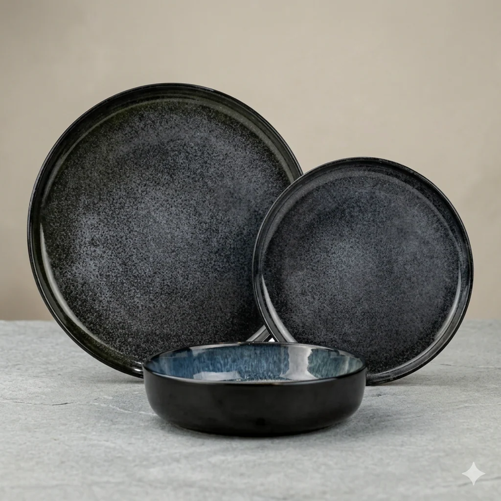 Midnight Speckled Ceramic Dinnerware Series - Image 2
