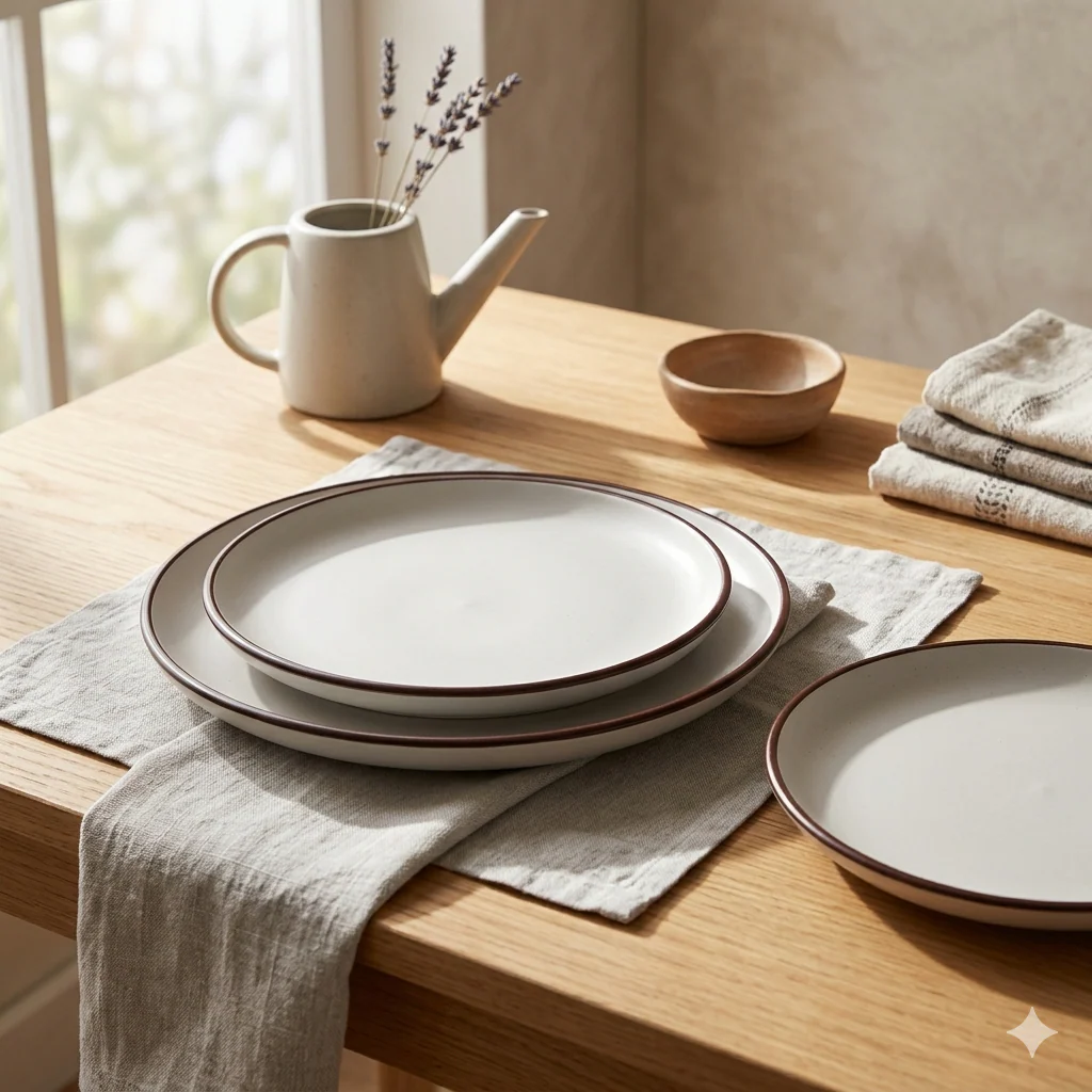 Classic White with Black Rim Plate (10inch) - Image 2