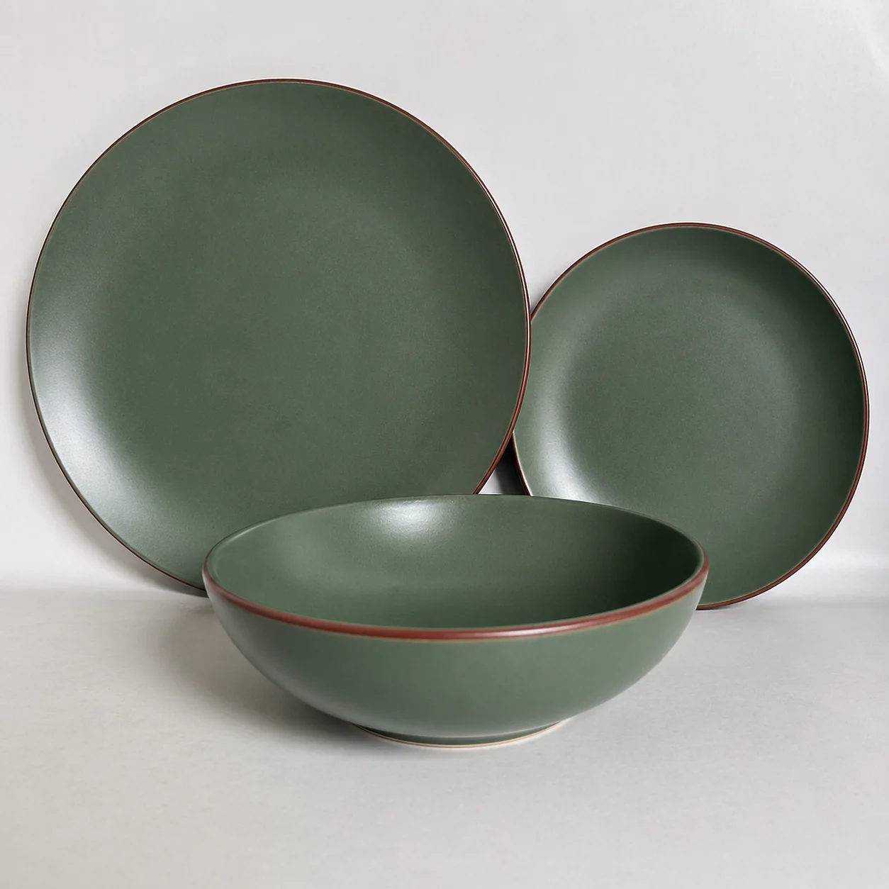 Sage Green Ceramic Dinnerware Series - Image 2