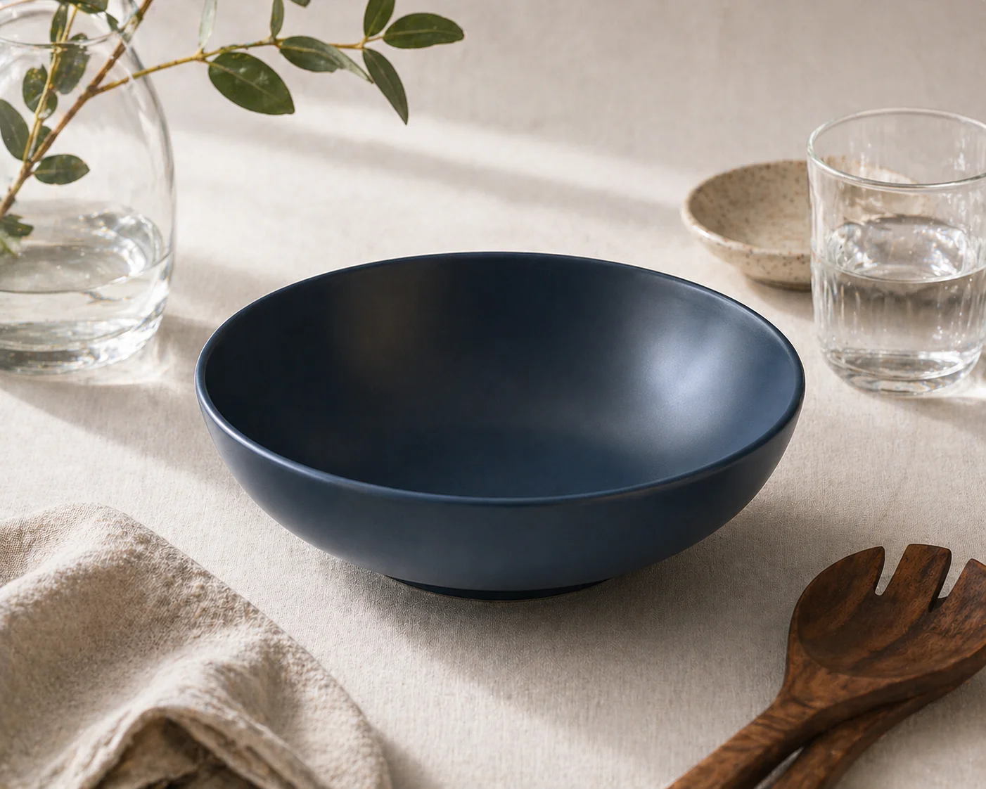 Midnight Blue Matte Ceramic Dinnerware Series - Image 4