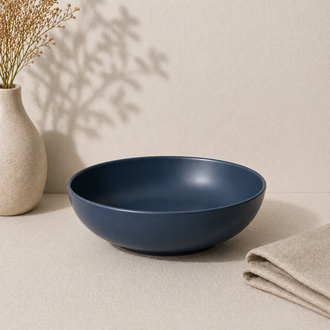 Midnight Blue Matte Ceramic Dinnerware Series - Image 8